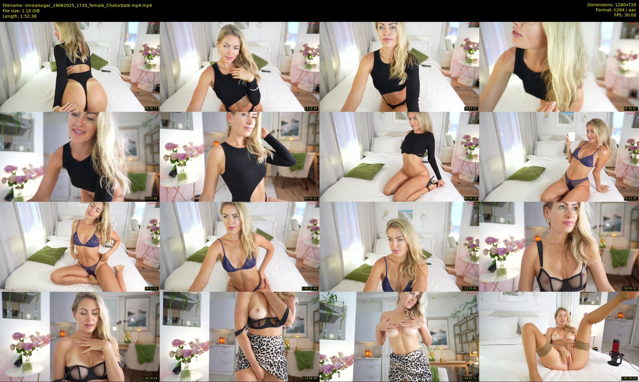 imrealsugar — 113 minute Chaturbate female cam show recording, 720p, Jun 19, 2025