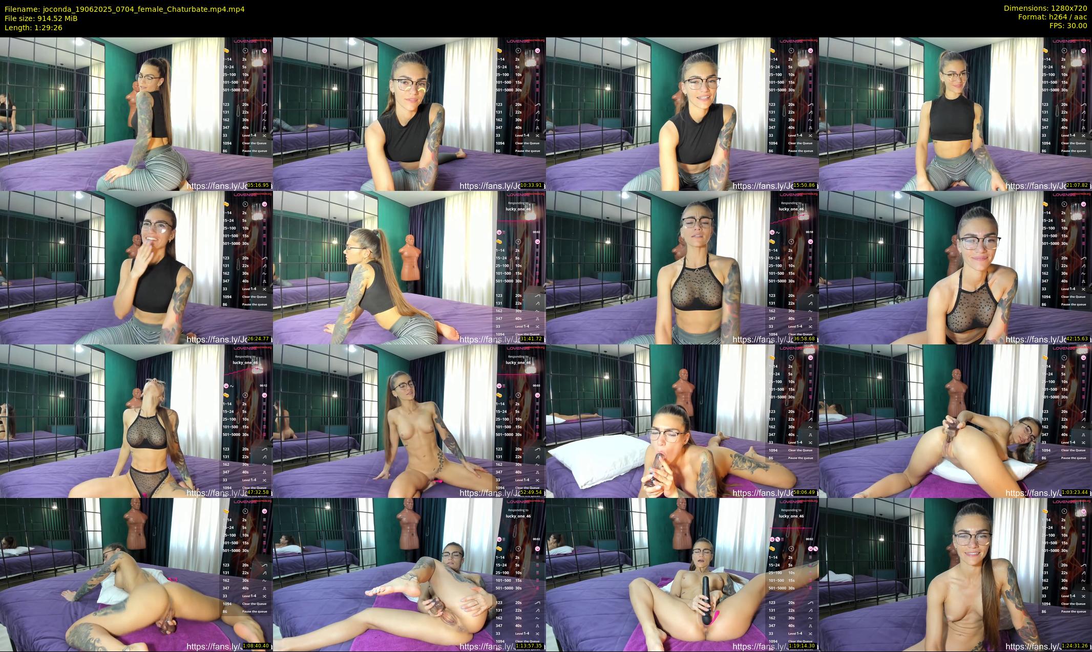 joconda — 90 minute Chaturbate female cam show recording, 720p, Jun 19, 2025