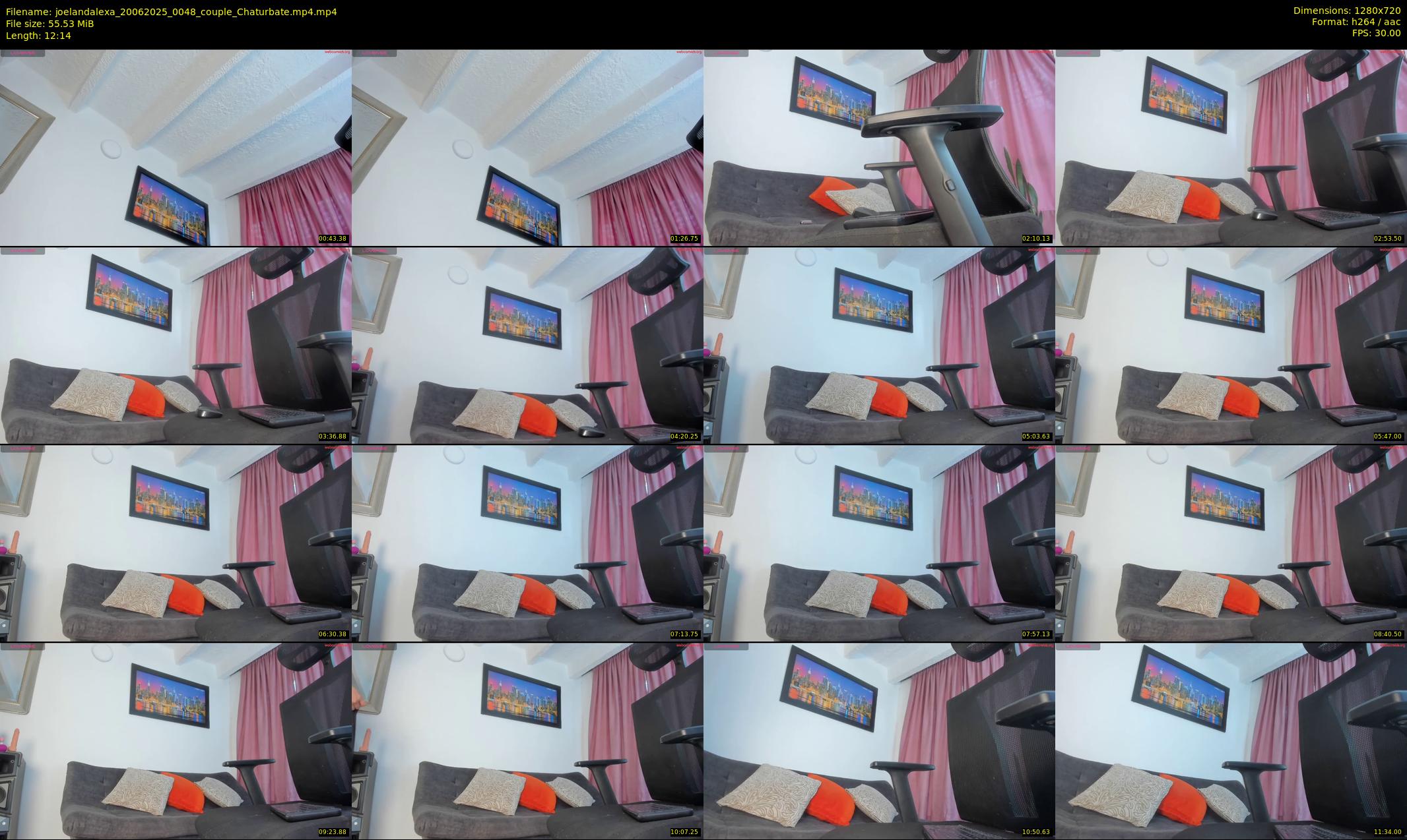 joelandalexa — 13 minute Chaturbate couple cam show recording, 720p, Jun 20, 2025