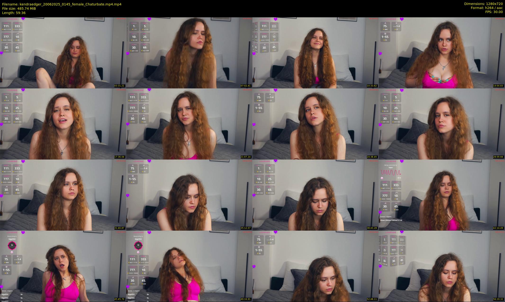 kendraedger — 60 minute Chaturbate female cam show recording, 720p, Jun 20, 2025