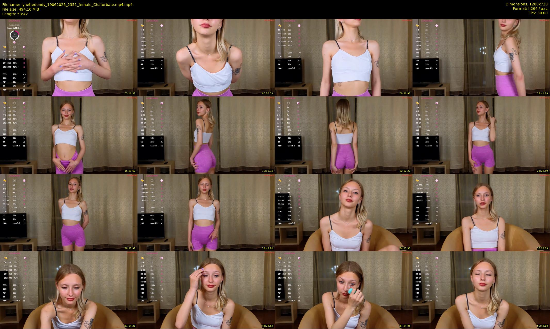 lynettedendy — 54 minute Chaturbate female cam show recording, 720p, Jun 19, 2025