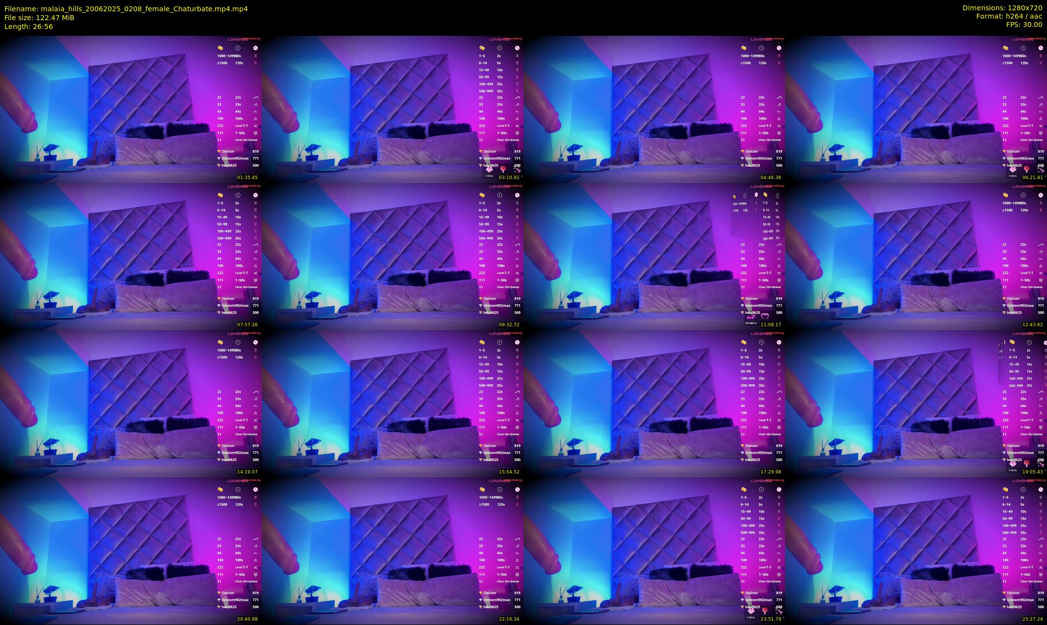 malaia_hills — 27 minute Chaturbate female cam show recording, 720p, Jun 20, 2025