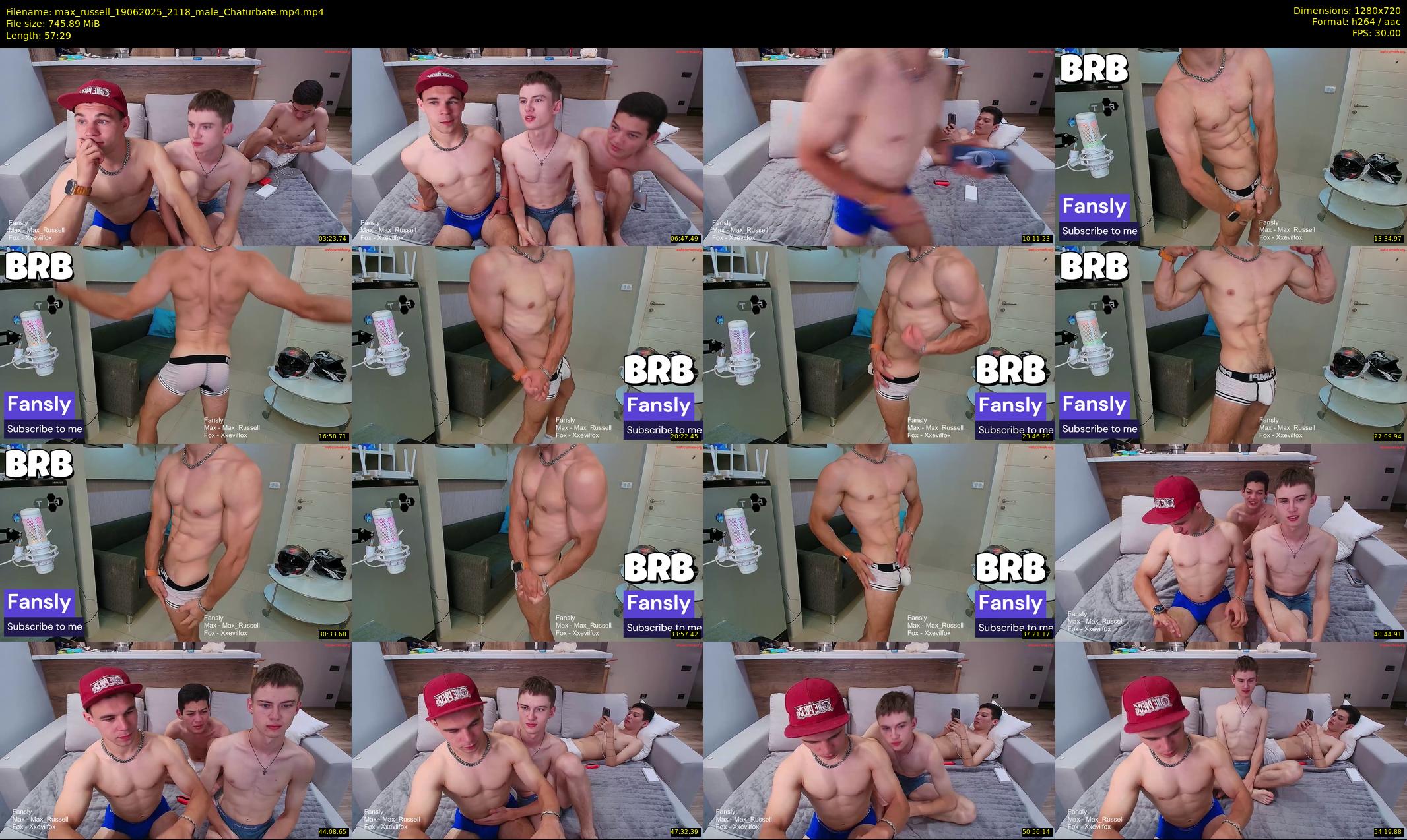 max_russell — 58 minute Chaturbate male cam show recording, 720p, Jun 19, 2025