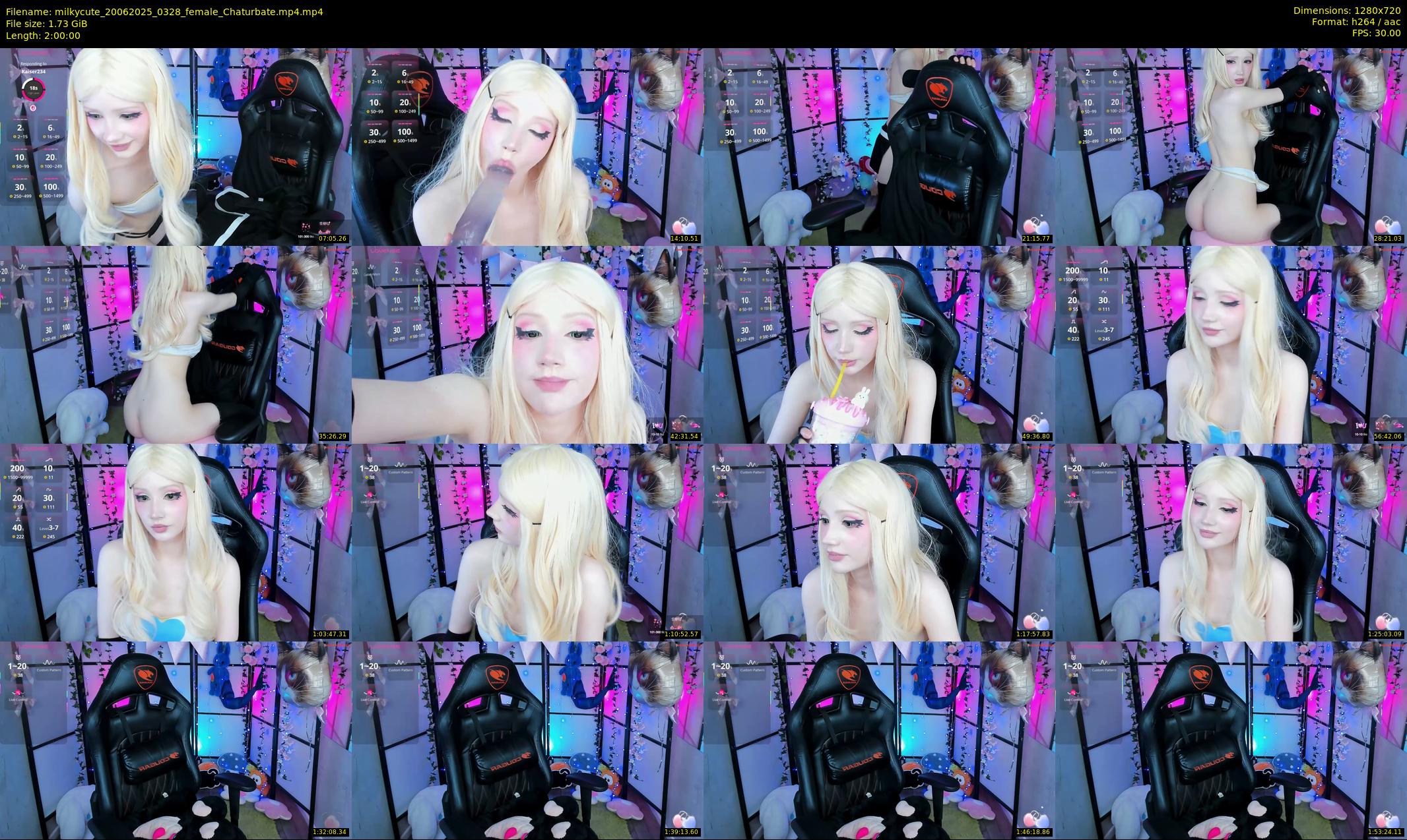 milkycute — 120 minute Chaturbate female cam show recording, 720p, Jun 20, 2025