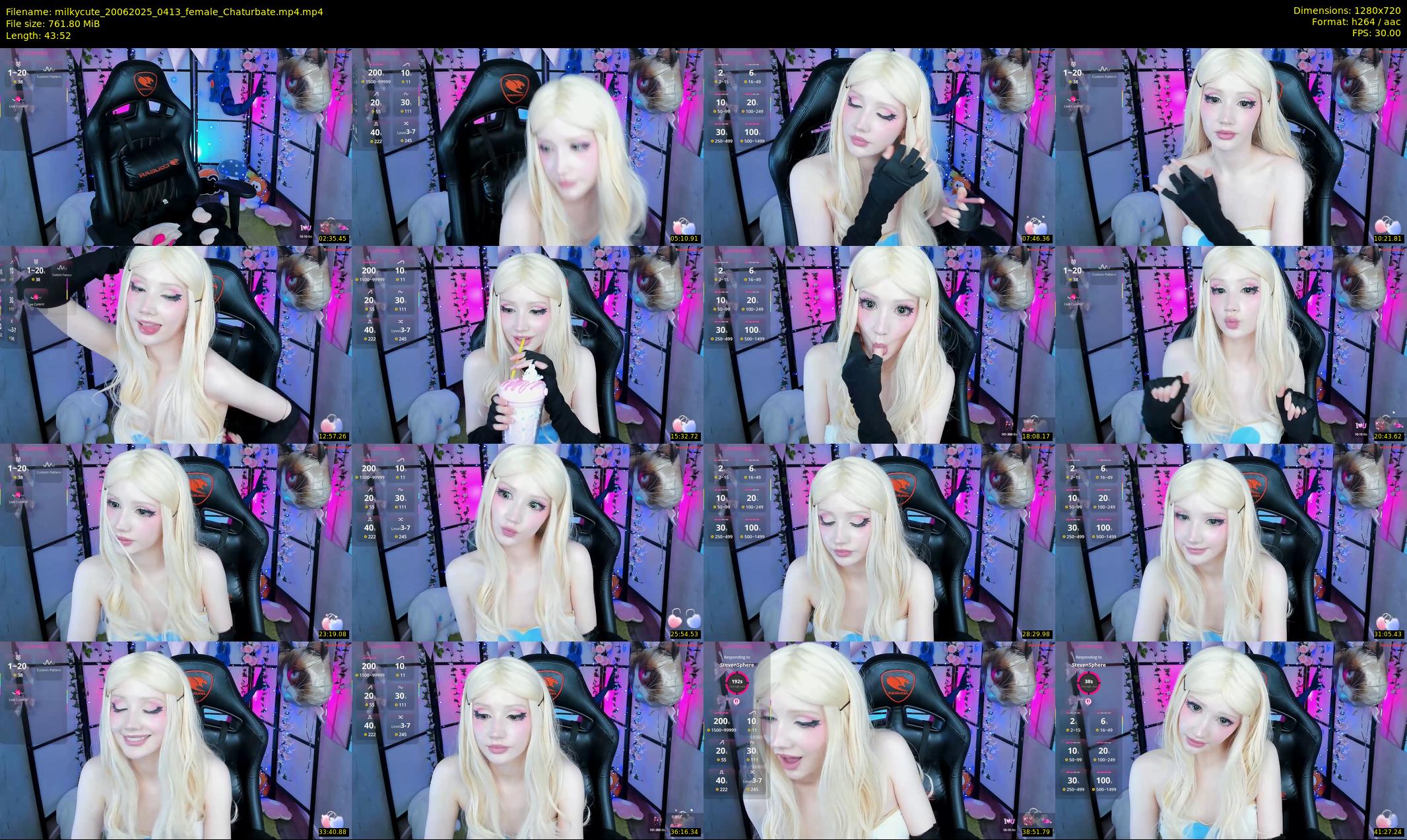 milkycute — 44 minute Chaturbate female cam show recording, 720p, Jun 20, 2025