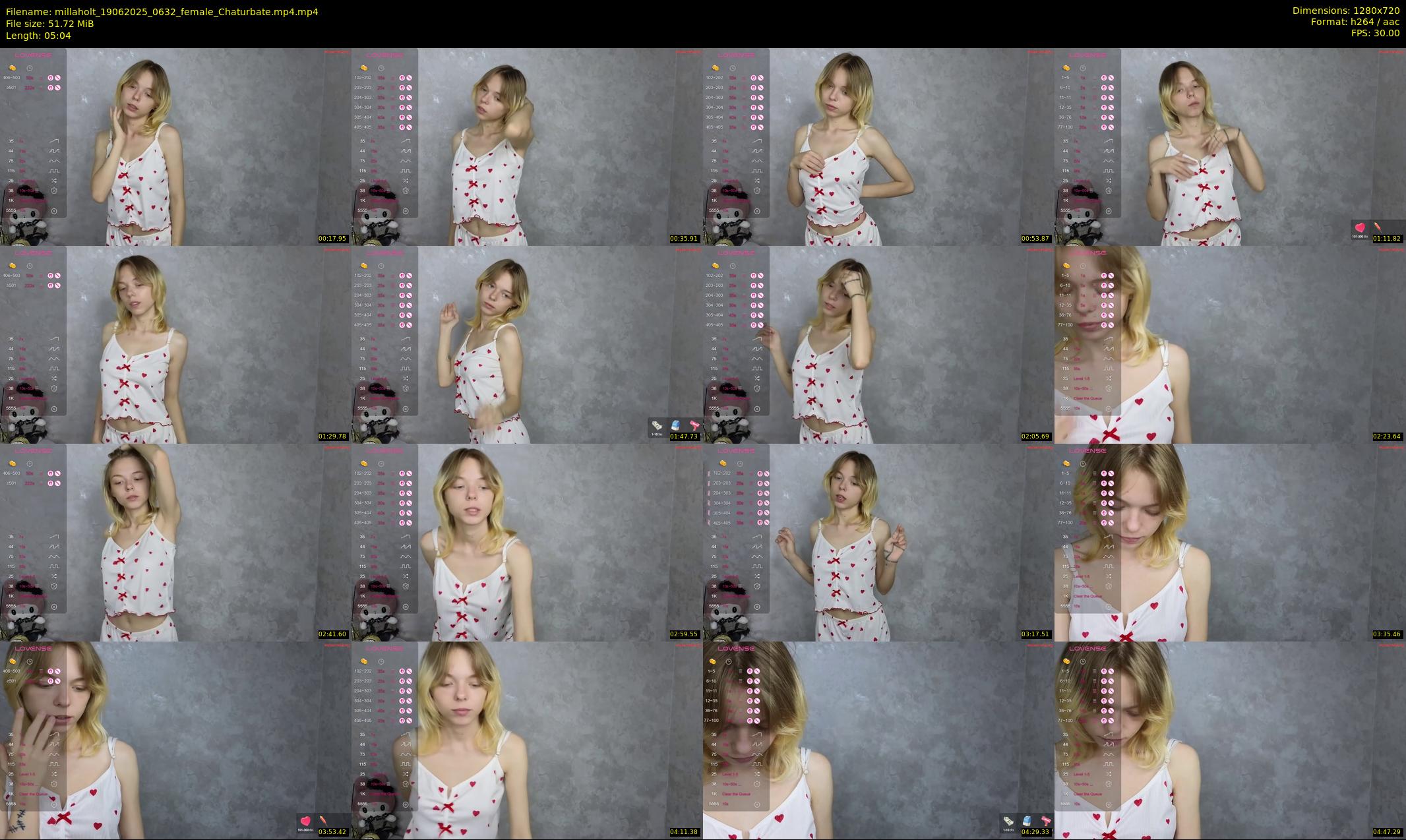 millaholt — 6 minute Chaturbate female cam show recording, 720p, Jun 19, 2025