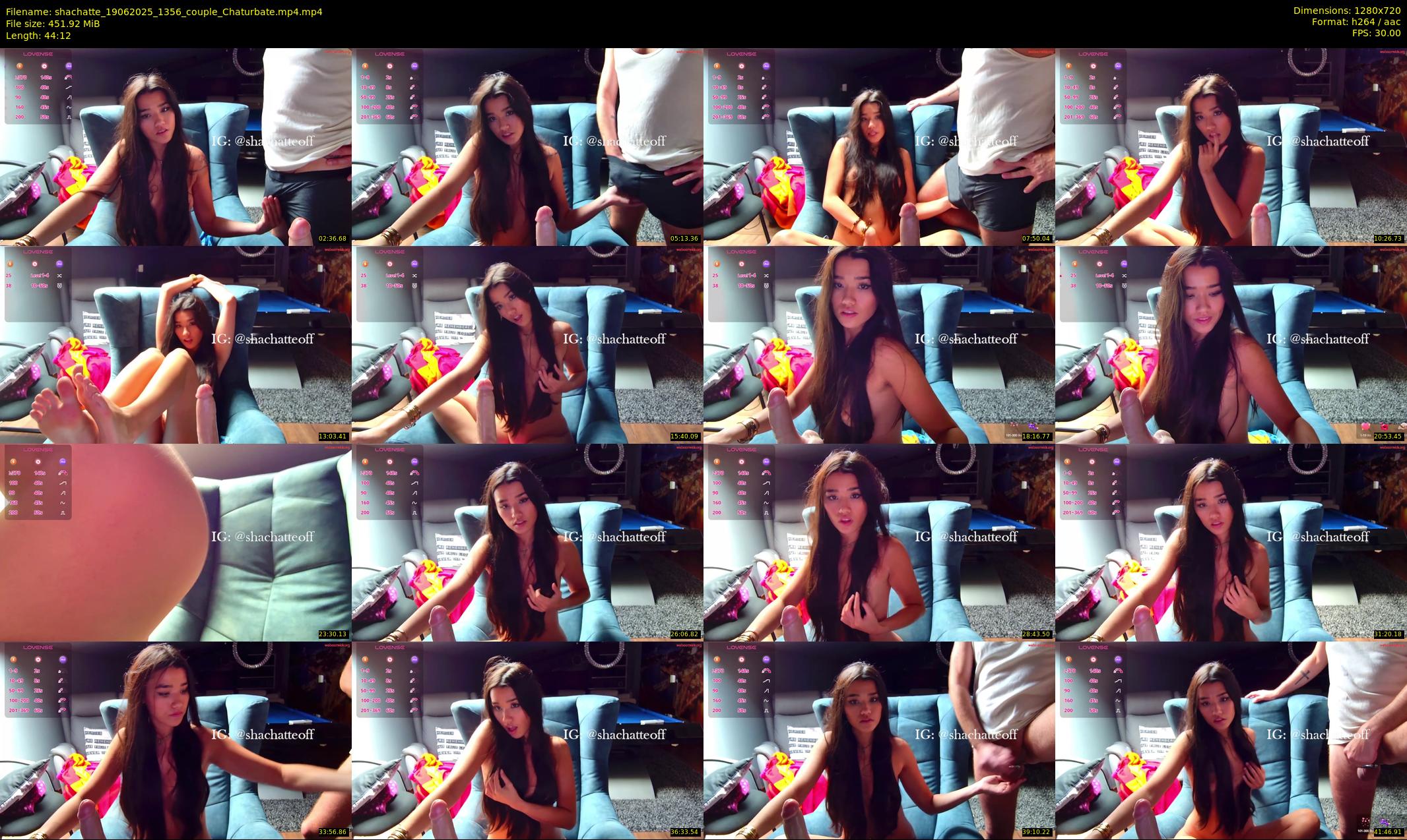 shachatte — 45 minute Chaturbate couple cam show recording, 720p, Jun 19, 2025