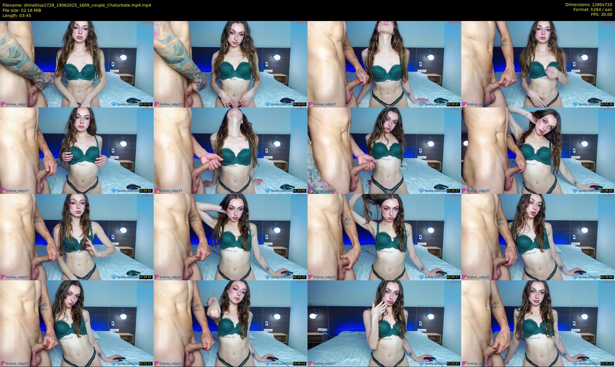 shineblue2728 — 4 minute Chaturbate couple cam show recording, 720p, Jun 19, 2025