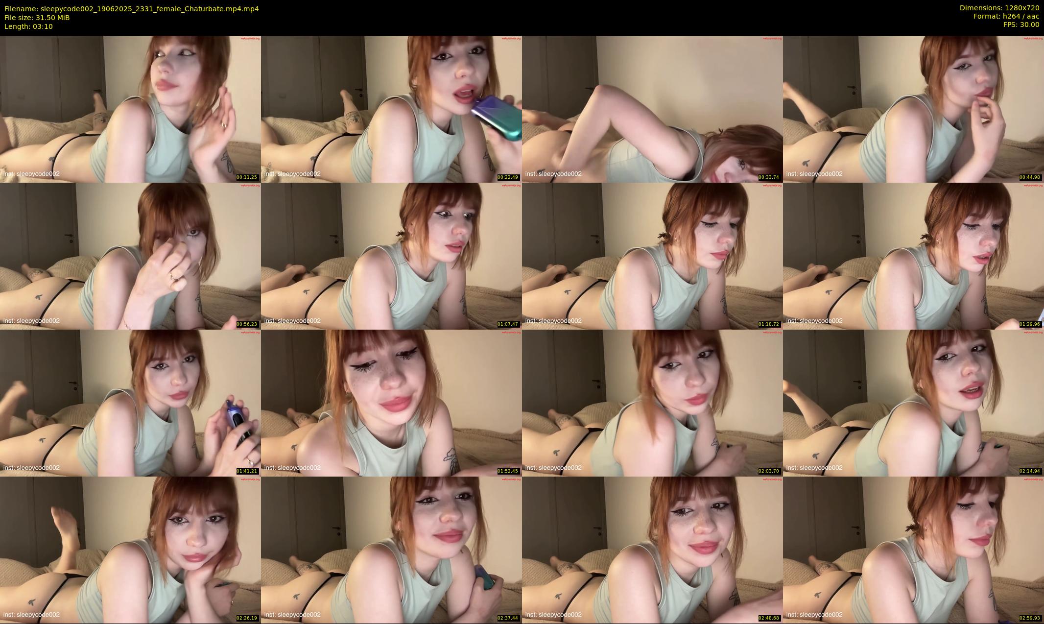 sleepycode002 — 4 minute Chaturbate female cam show recording, 720p, Jun 19, 2025