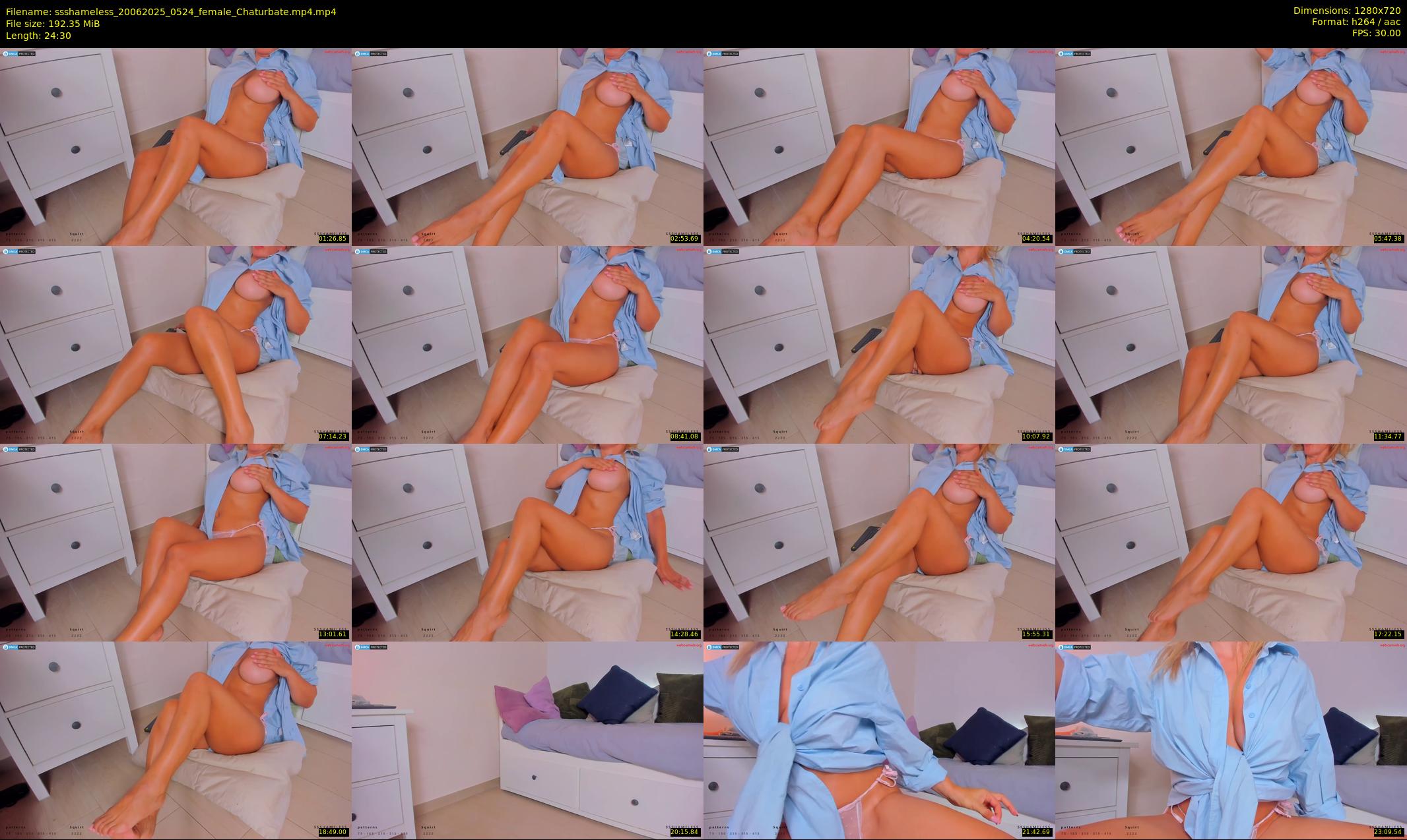 ssshameless — 25 minute Chaturbate female cam show recording, 720p, Jun 20, 2025