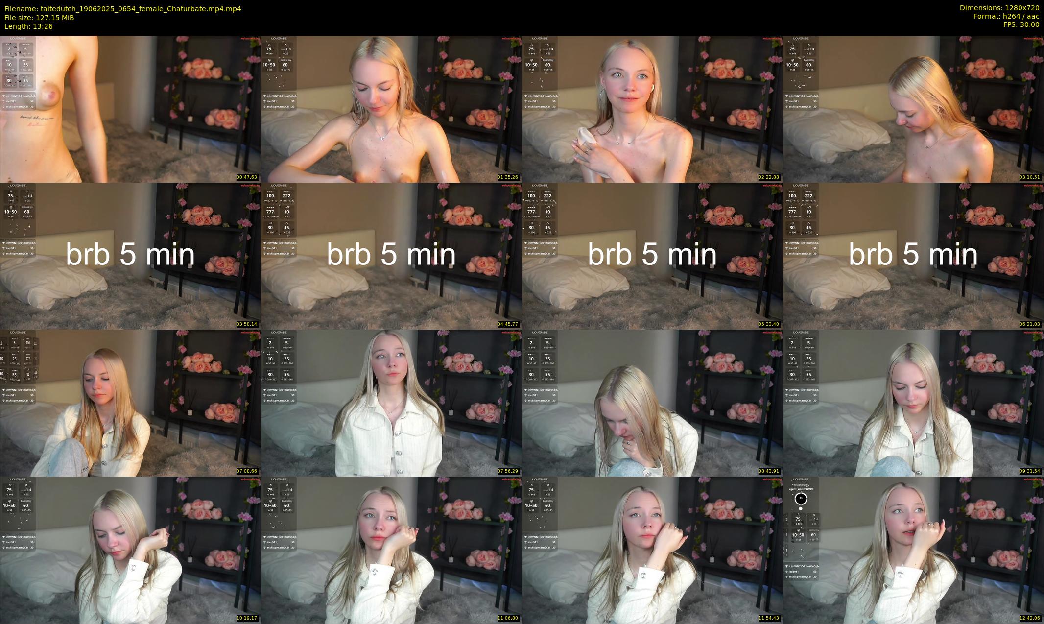 taitedutch — 14 minute Chaturbate female cam show recording, 720p, Jun 19, 2025