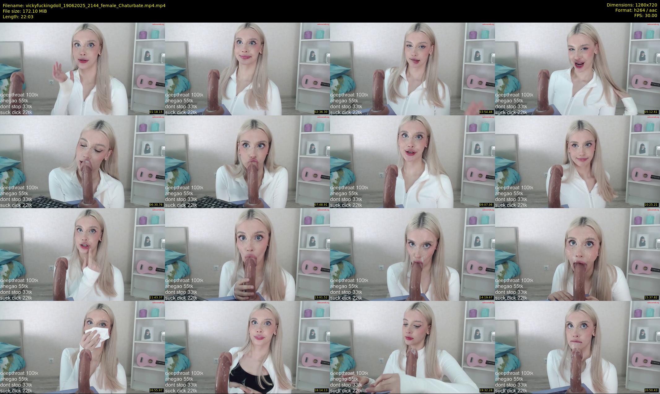 vickyfuckingdoll — 23 minute Chaturbate female cam show recording, 720p, Jun 19, 2025