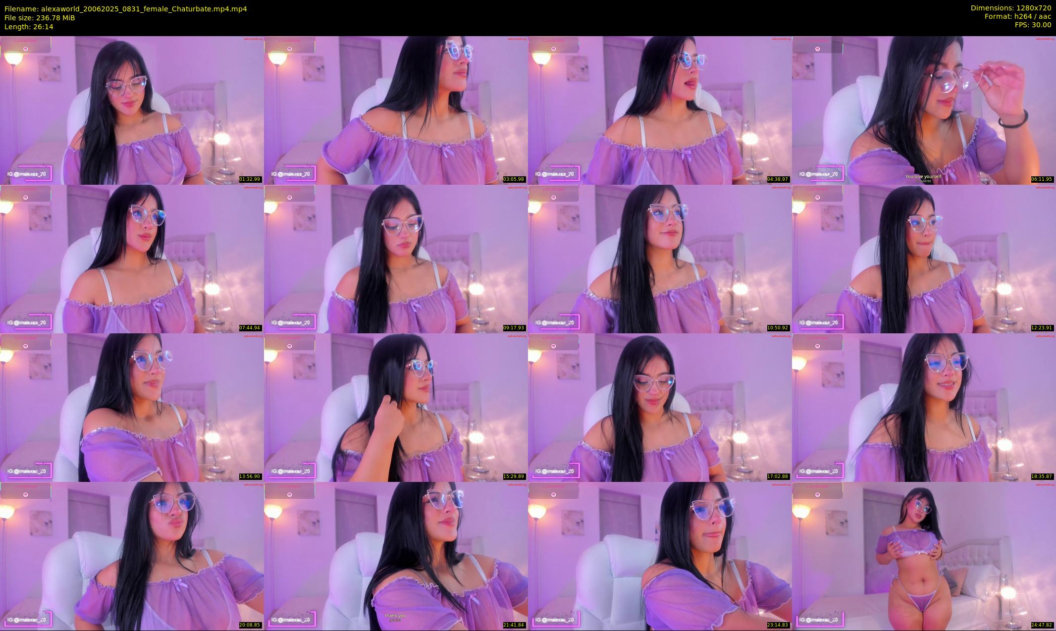 alexaworld — 27 minute Chaturbate female cam show recording, 720p, Jun 20, 2025