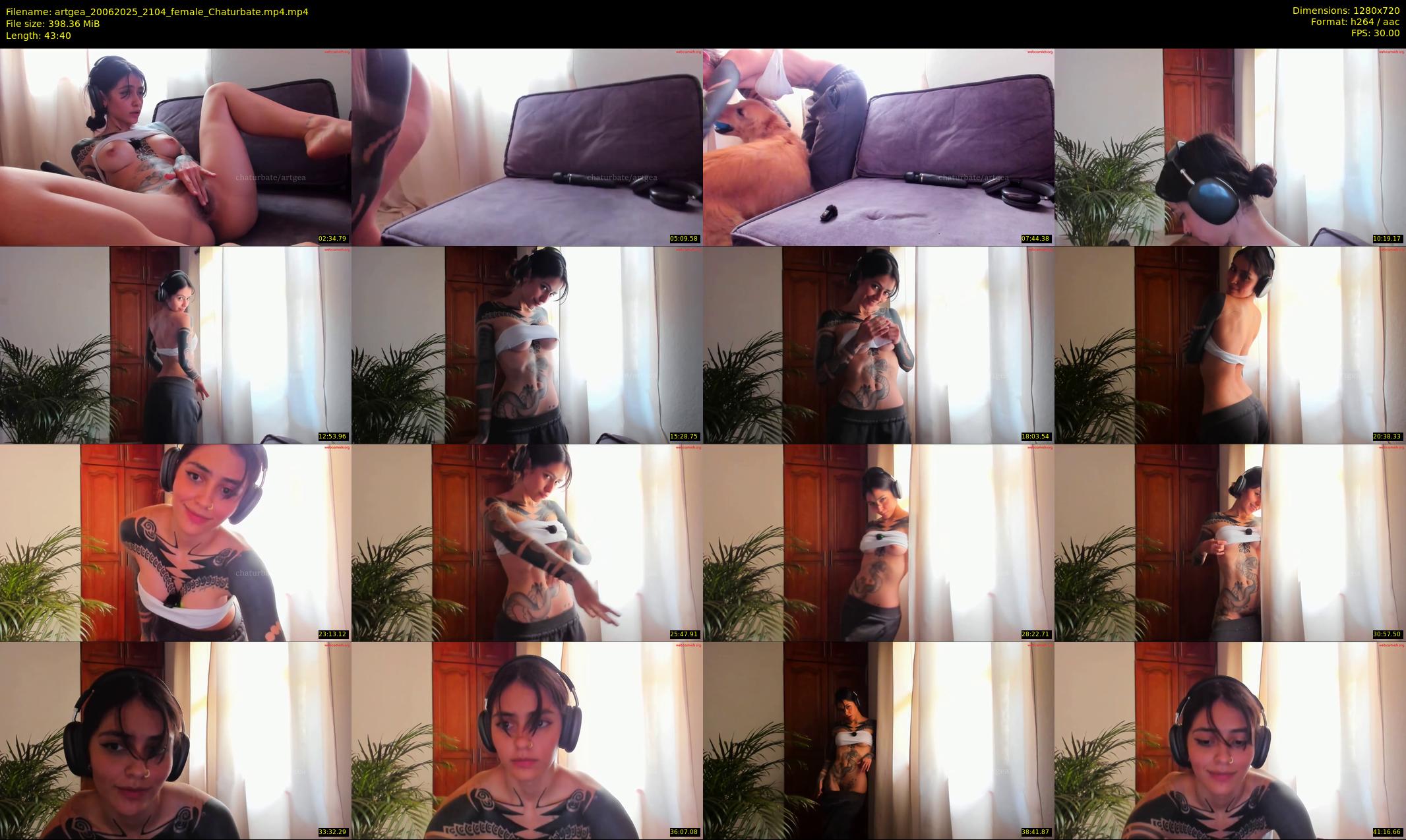 artgea — 44 minute Chaturbate female cam show recording, 720p, Jun 20, 2025