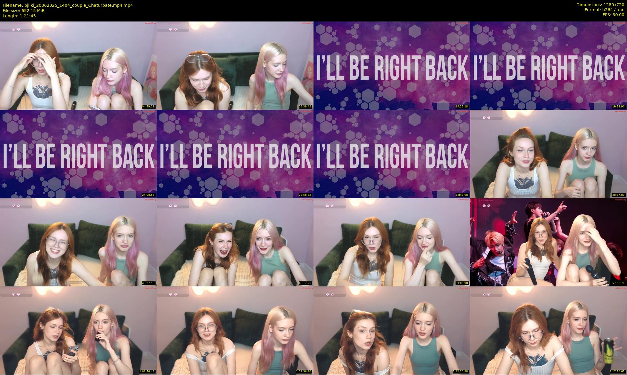 bjliki — 82 minute Chaturbate couple cam show recording, 720p, Jun 20, 2025