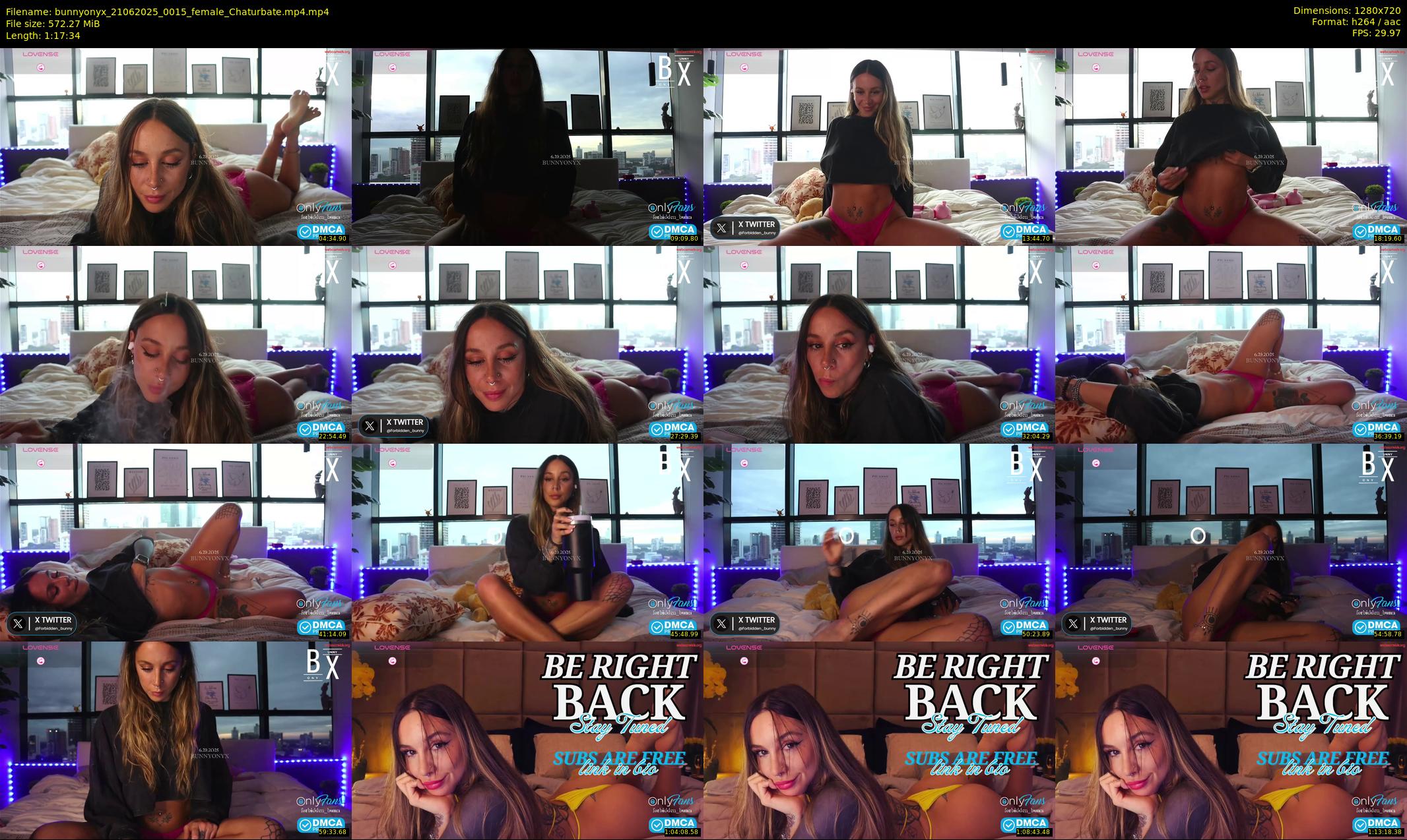 bunnyonyx — 78 minute Chaturbate female cam show recording, 720p, Jun 21, 2025