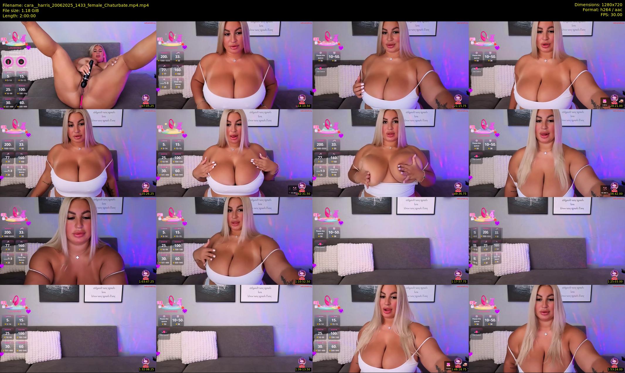 cara__harris — 120 minute Chaturbate female cam show recording, 720p, Jun 20, 2025