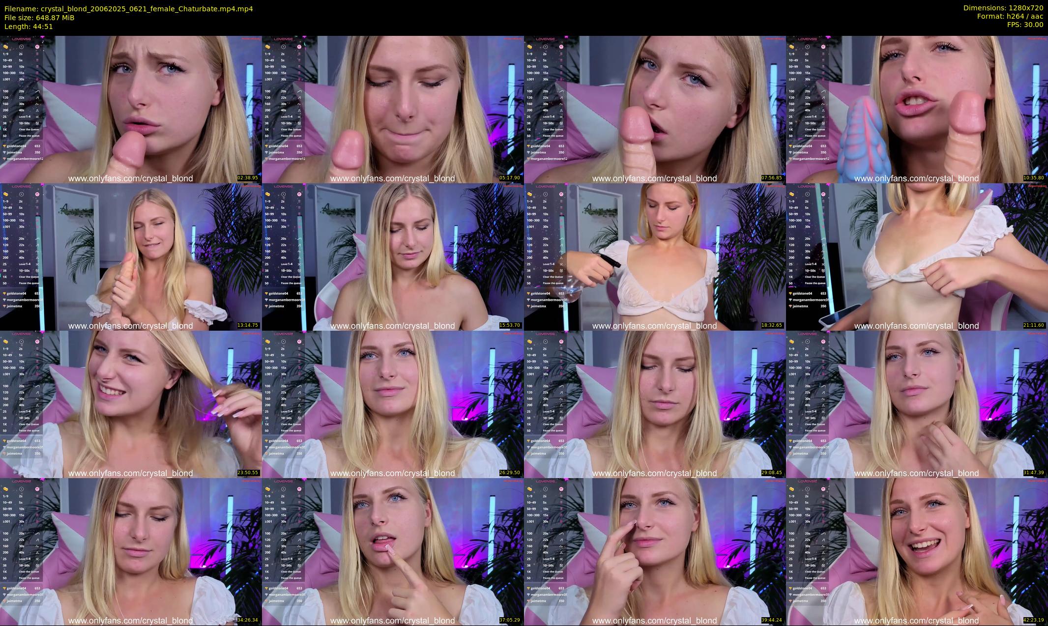 crystal_blond — 45 minute Chaturbate female cam show recording, 720p, Jun 20, 2025