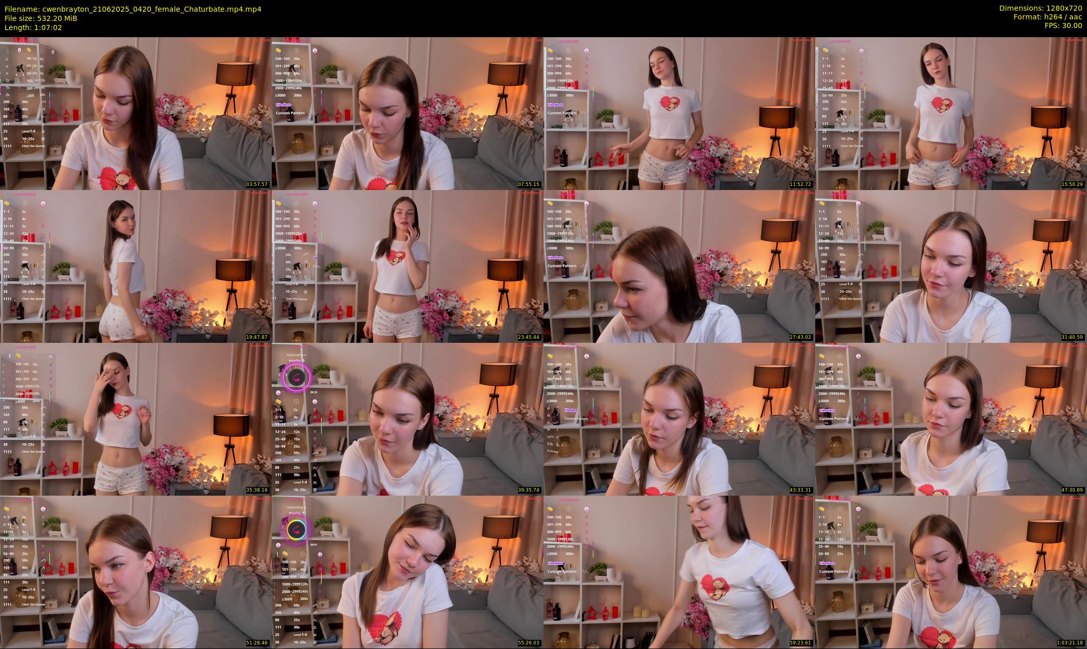 cwenbrayton — 68 minute Chaturbate female cam show recording, 720p, Jun 21, 2025