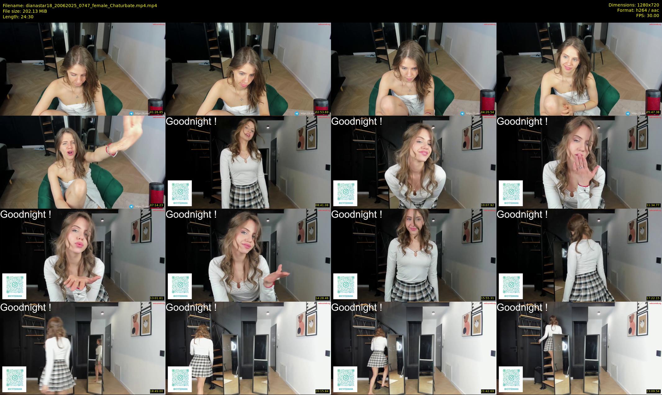 dianastar18 — 25 minute Chaturbate female cam show recording, 720p, Jun 20, 2025