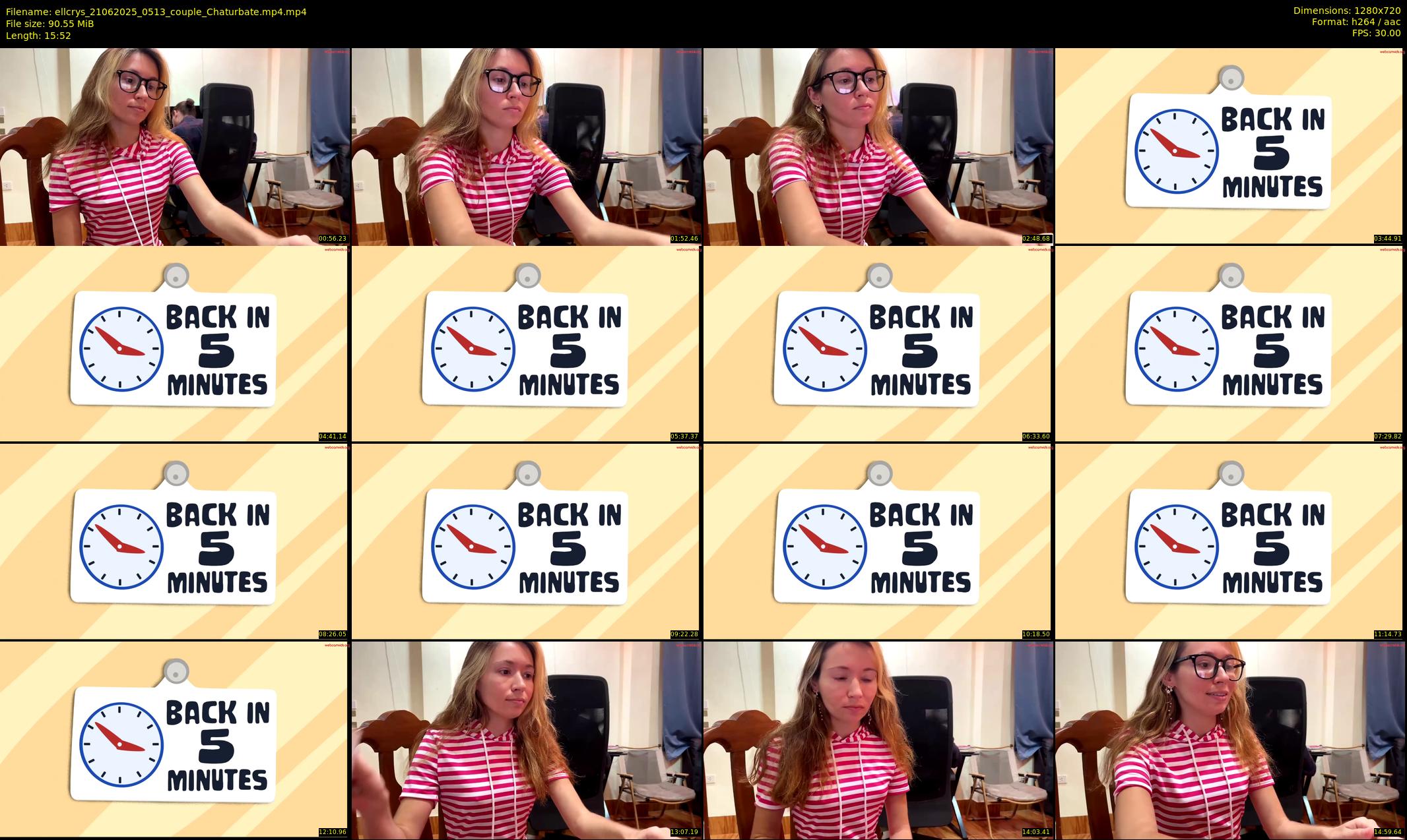 ellcrys — 16 minute Chaturbate couple cam show recording, 720p, Jun 21, 2025