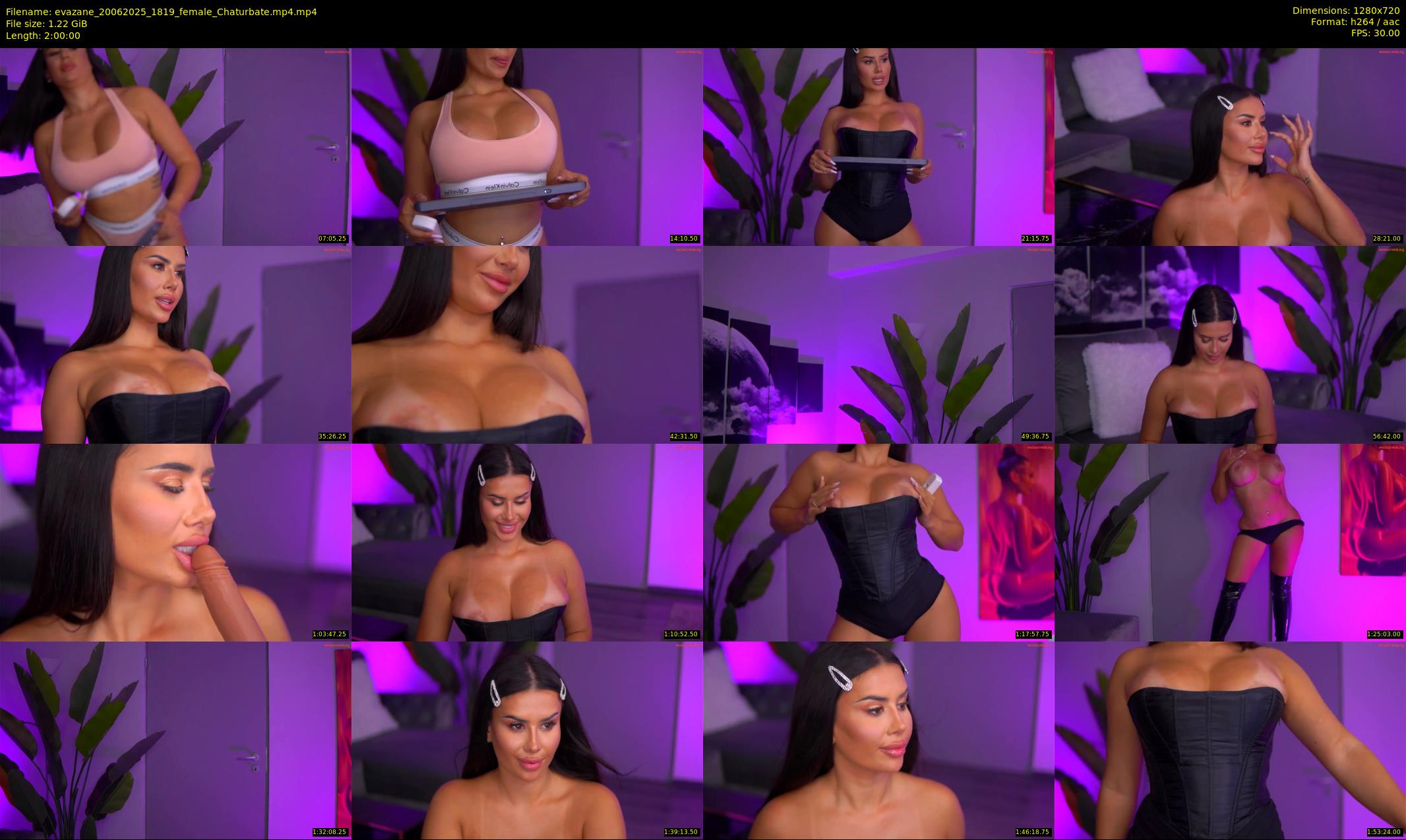 evazane — 120 minute Chaturbate female cam show recording, 720p, Jun 20, 2025