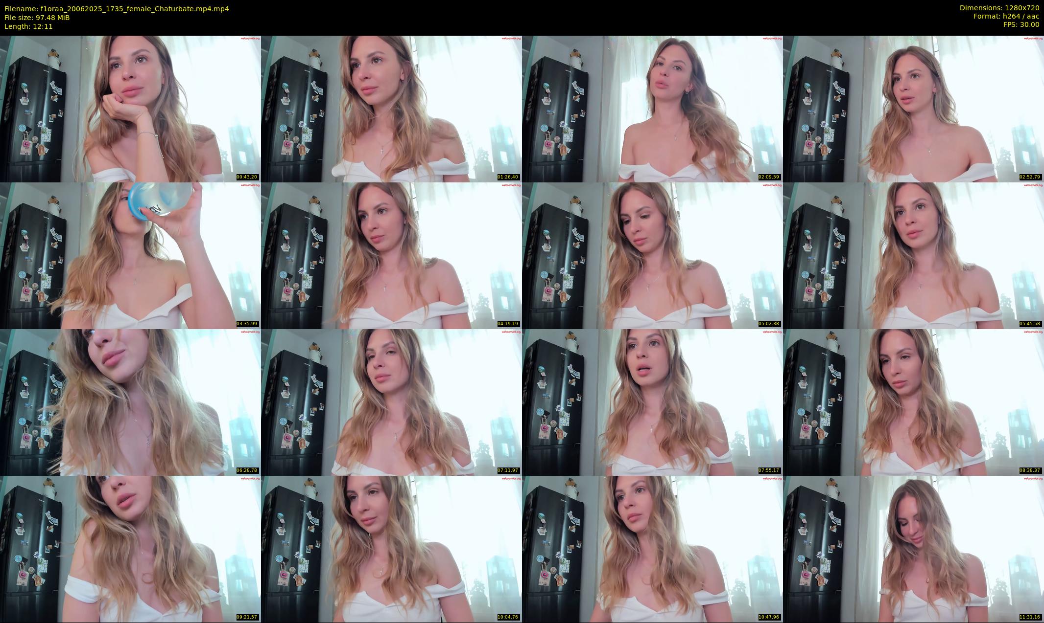 f1oraa — 13 minute Chaturbate female cam show recording, 720p, Jun 20, 2025