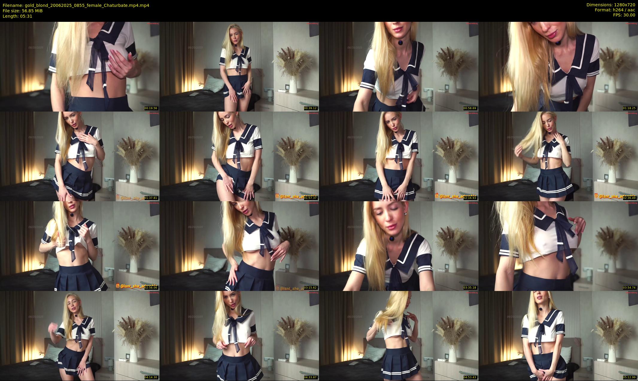 gold_blond — 6 minute Chaturbate female cam show recording, 720p, Jun 20, 2025