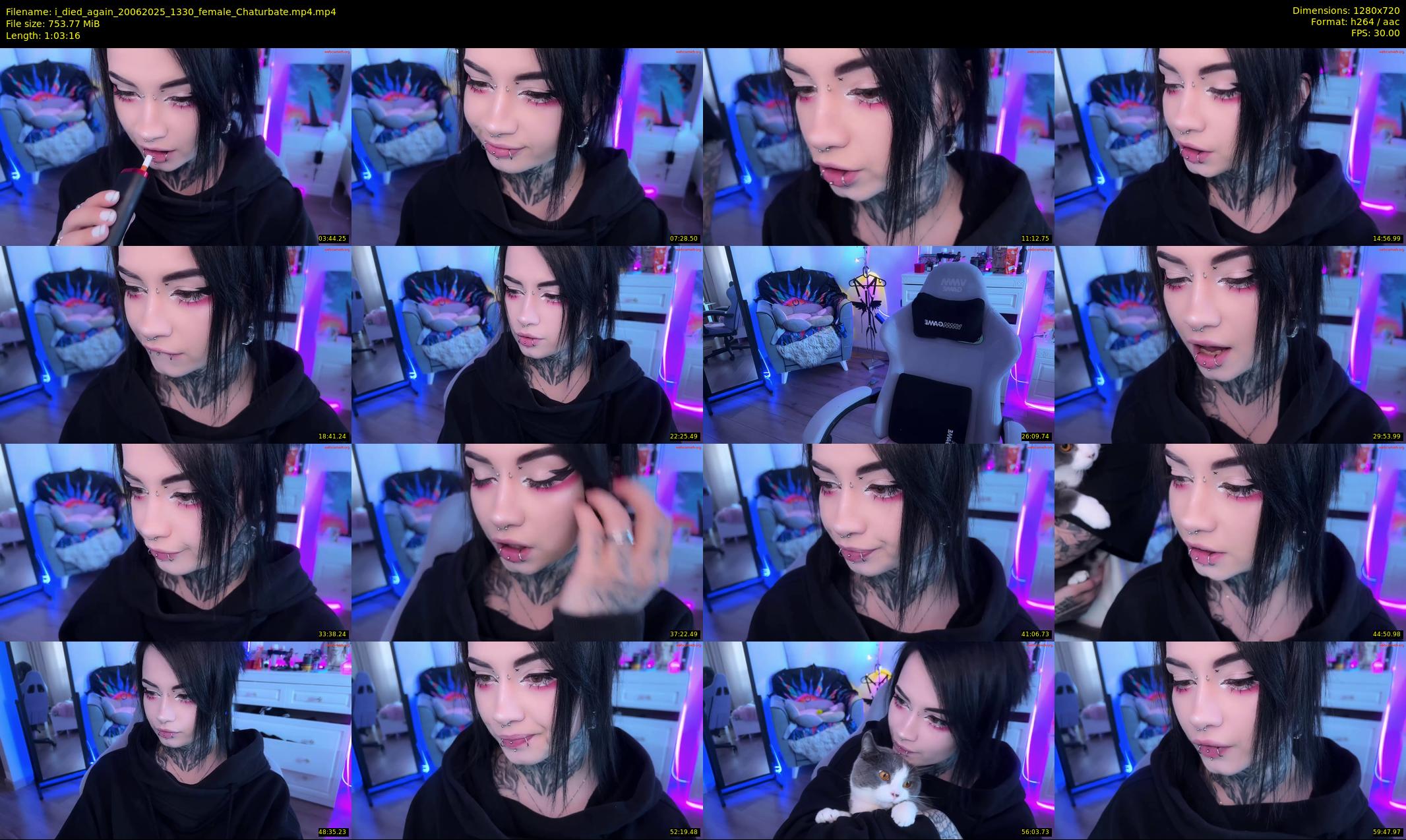 i_died_again — 64 minute Chaturbate female cam show recording, 720p, Jun 20, 2025