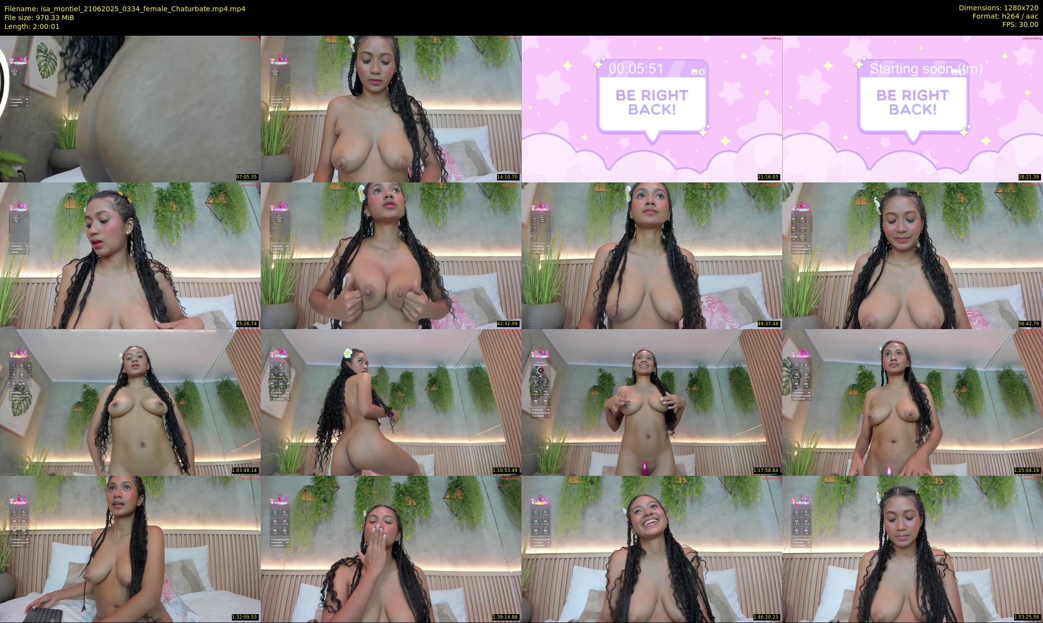 isa_montiel — 121 minute Chaturbate female cam show recording, 720p, Jun 21, 2025