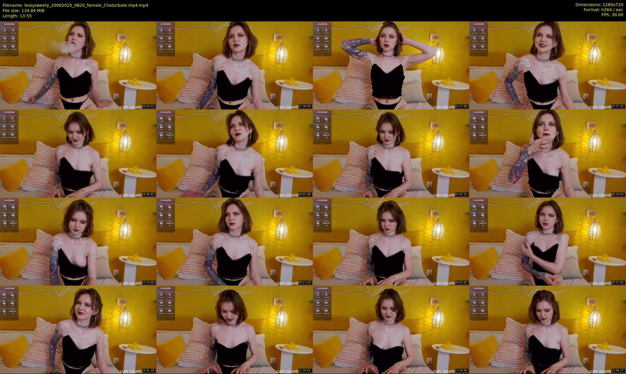 lessysweety — 14 minute Chaturbate female cam show recording, 720p, Jun 20, 2025