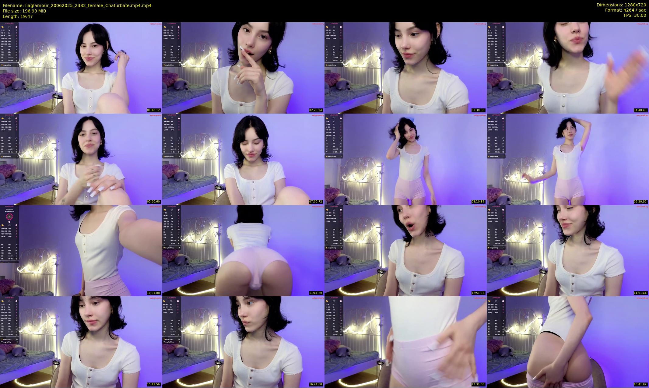 liaglamour — 20 minute Chaturbate female cam show recording, 720p, Jun 20, 2025
