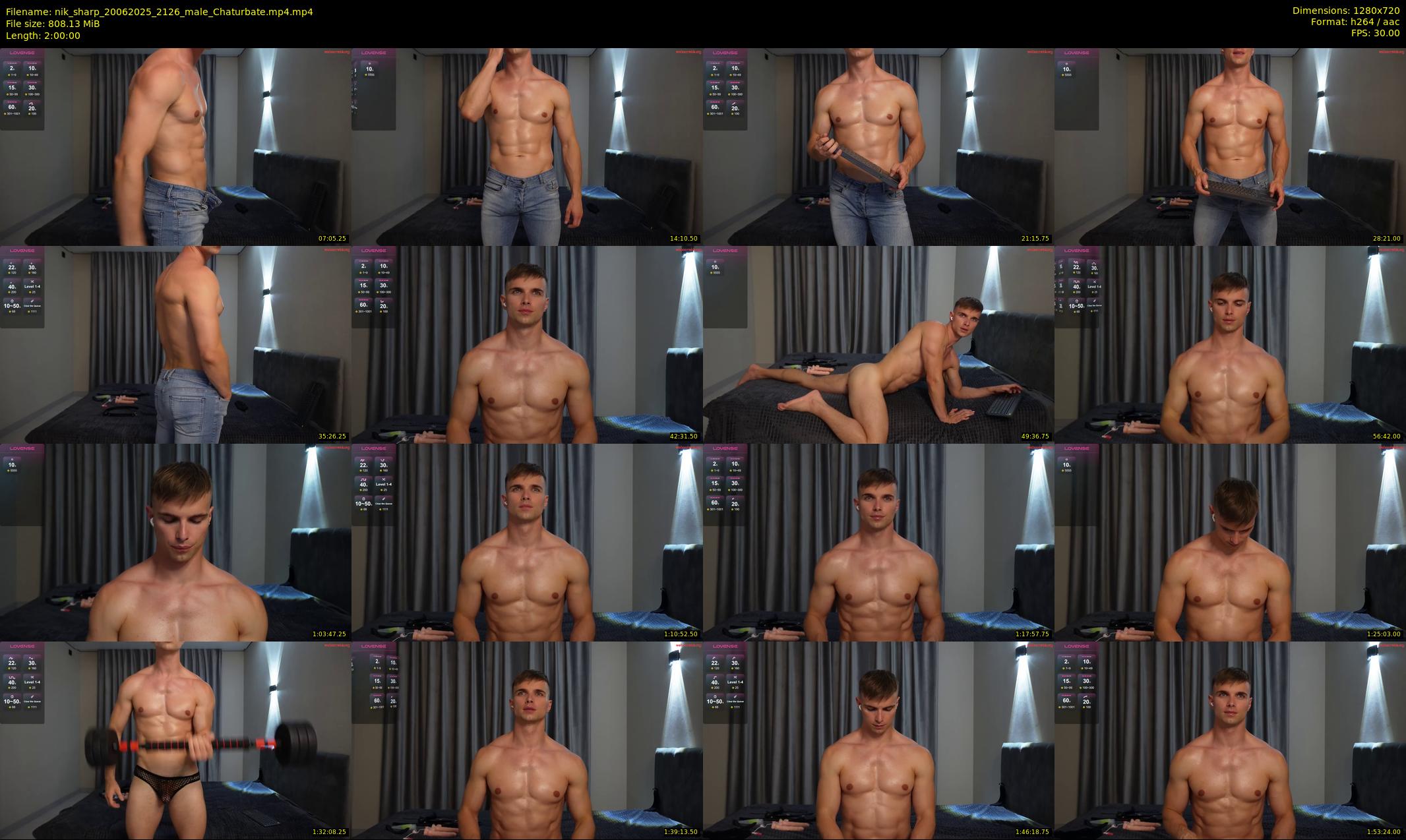 nik_sharp — 120 minute Chaturbate male cam show recording, 720p, Jun 20, 2025