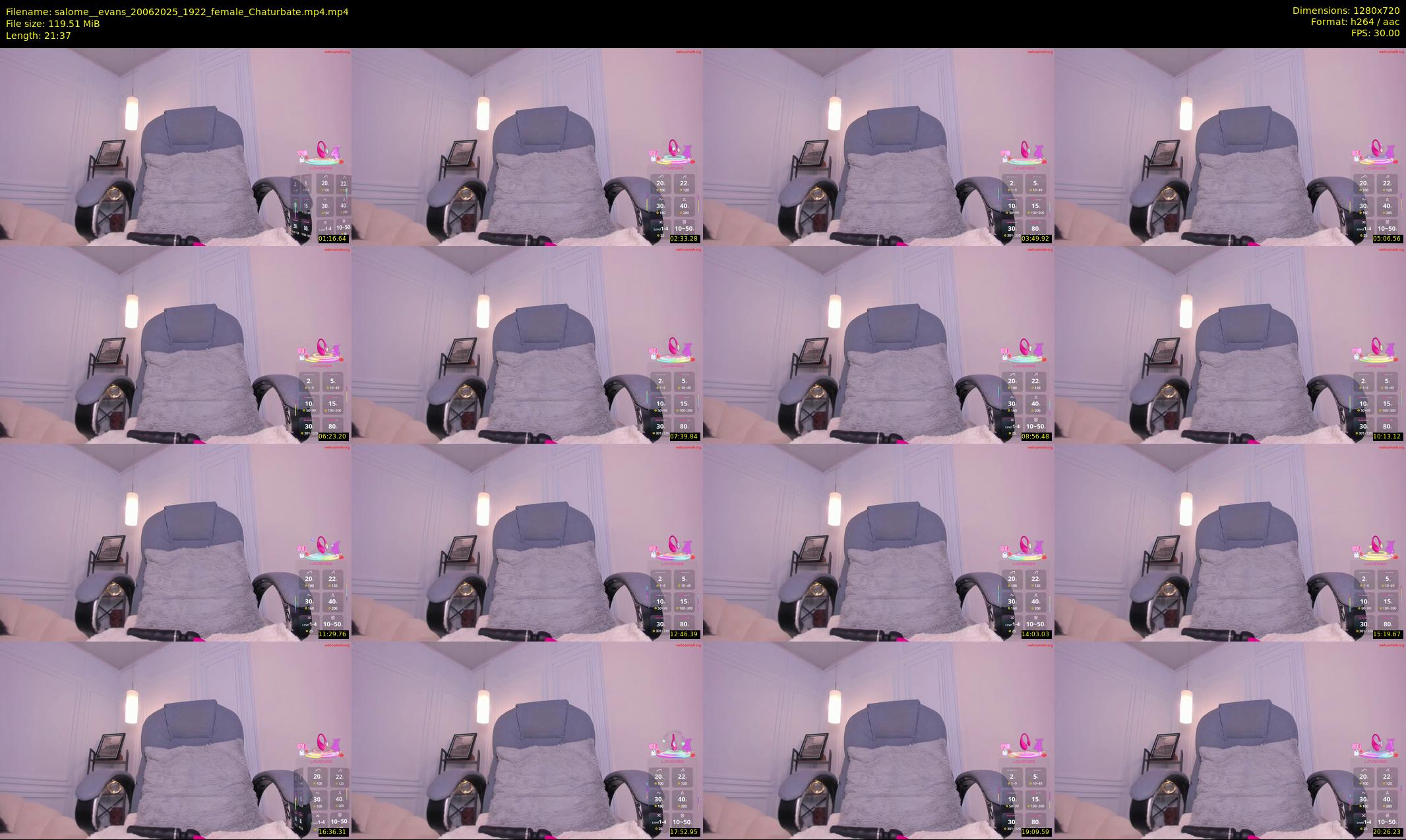salome__evans — 22 minute Chaturbate female cam show recording, 720p, Jun 20, 2025