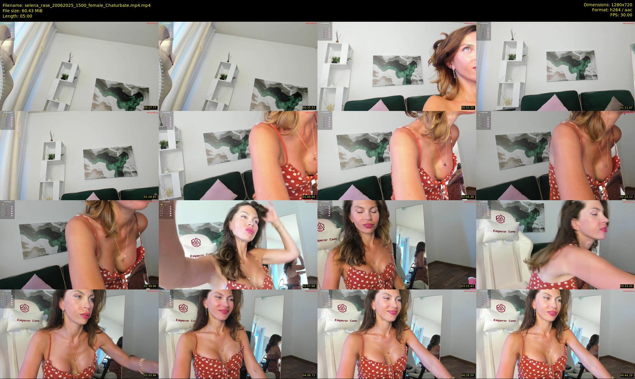 selena_rase — 5 minute Chaturbate female cam show recording, 720p, Jun 20, 2025