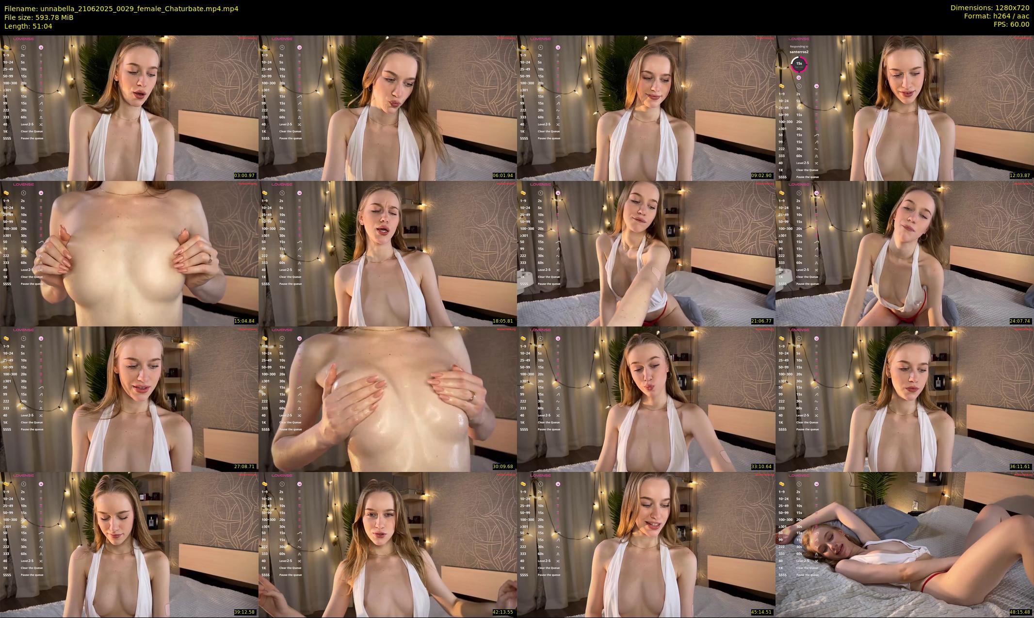 unnabella — 52 minute Chaturbate female cam show recording, 720p, Jun 21, 2025
