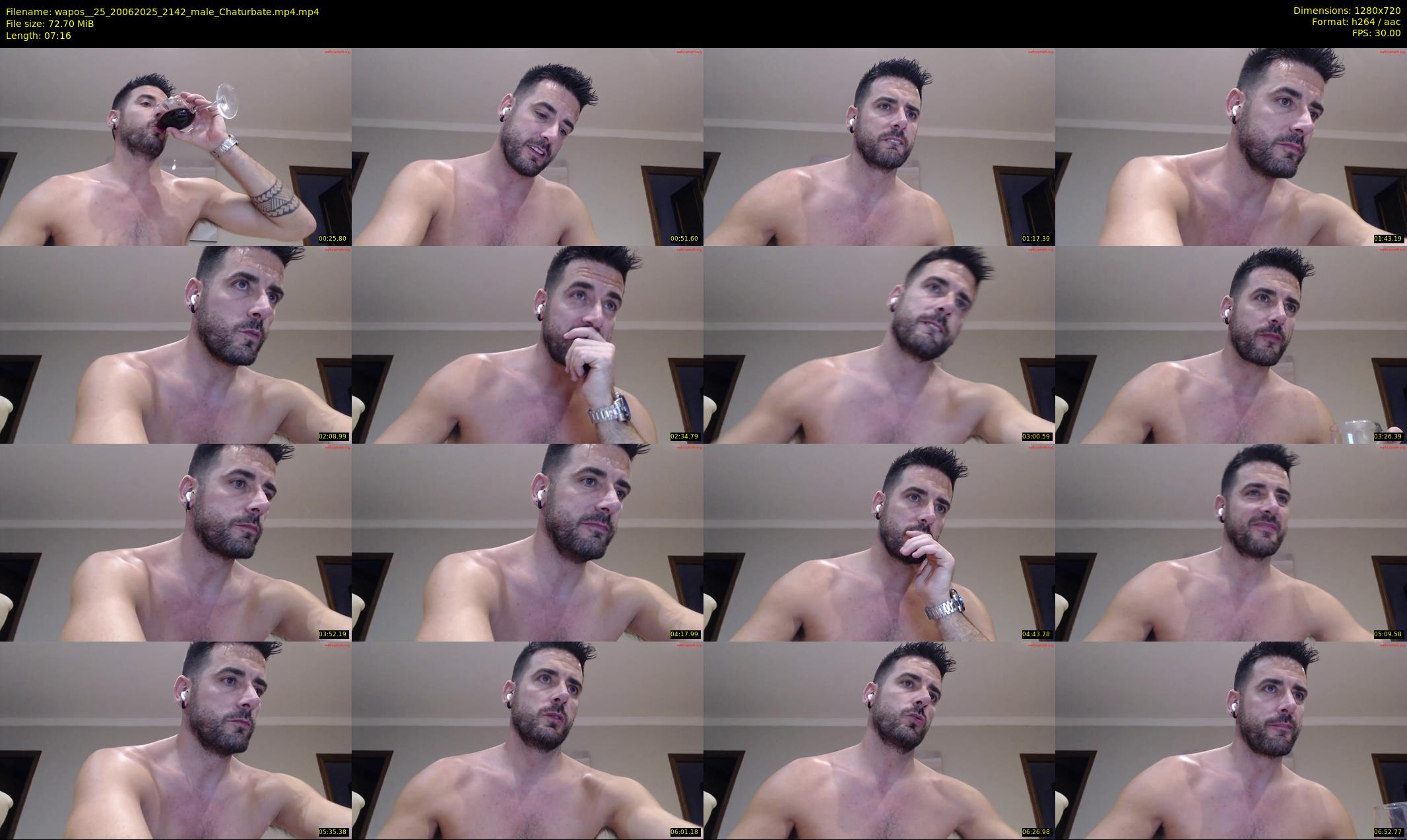 wapos__25 — 8 minute Chaturbate male cam show recording, 720p, Jun 20, 2025