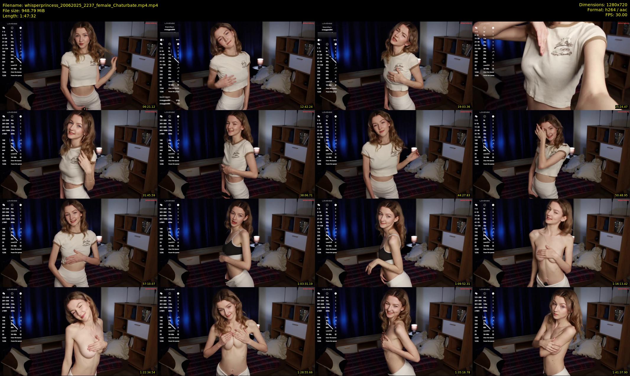 whisperprincess — 108 minute Chaturbate female cam show recording, 720p, Jun 20, 2025