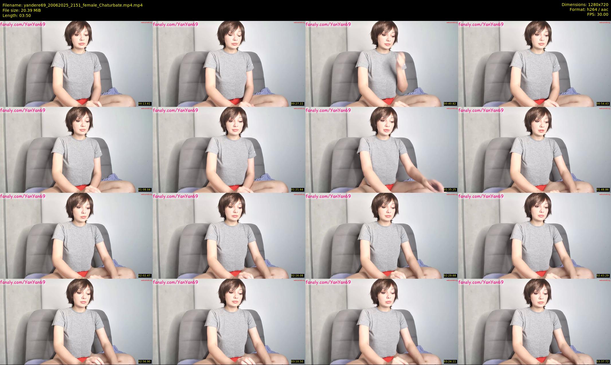 yandere69 — 4 minute Chaturbate female cam show recording, 720p, Jun 20, 2025
