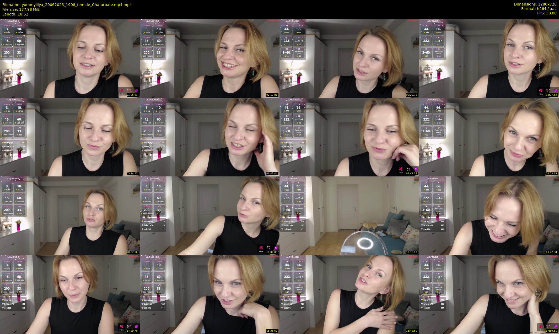 yummylilya — 19 minute Chaturbate female cam show recording, 720p, Jun 20, 2025