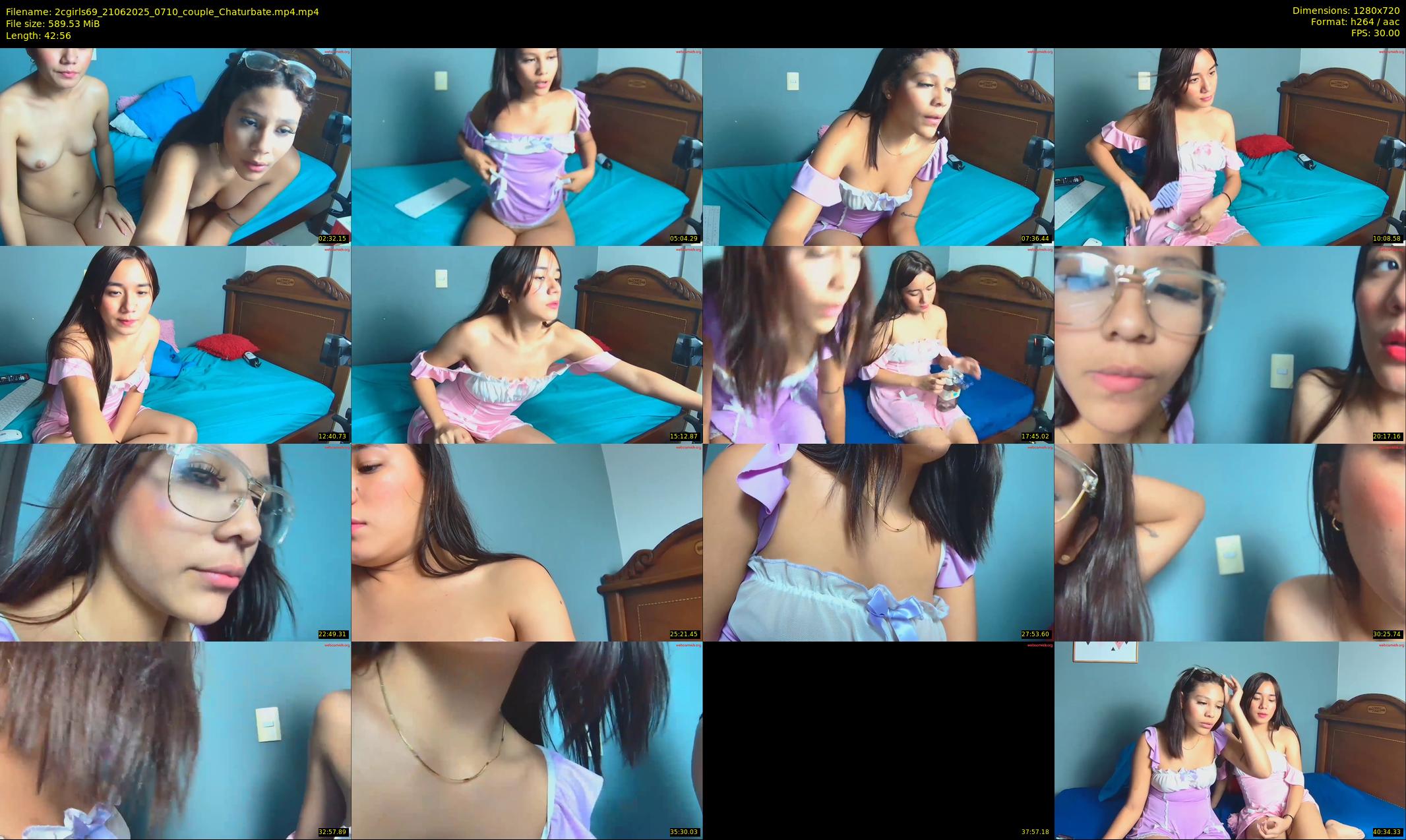 2cgirls69 — 43 minute Chaturbate couple cam show recording, 720p, Jun 21, 2025