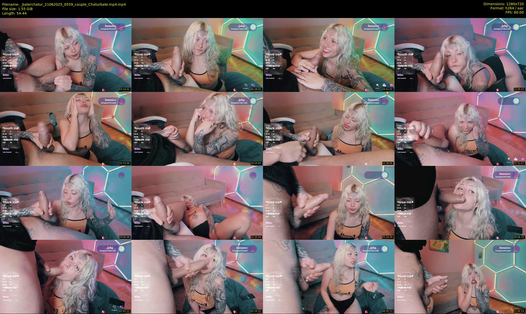 _baterchatur — 55 minute Chaturbate couple cam show recording, 720p, Jun 21, 2025