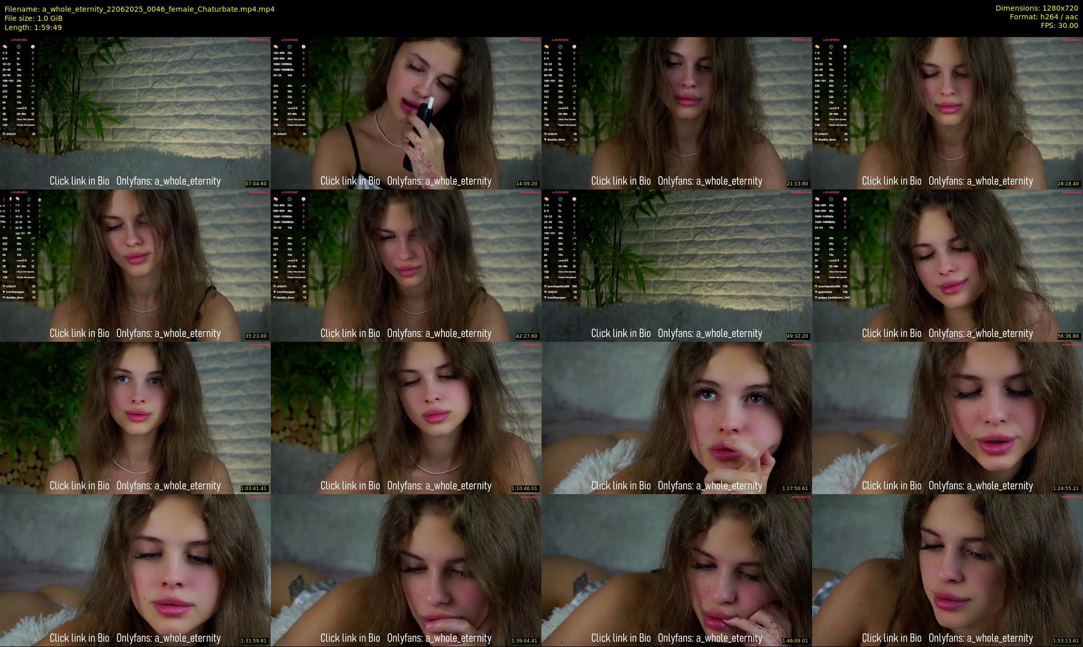 a_whole_eternity — 120 minute Chaturbate female cam show recording, 720p, Jun 22, 2025