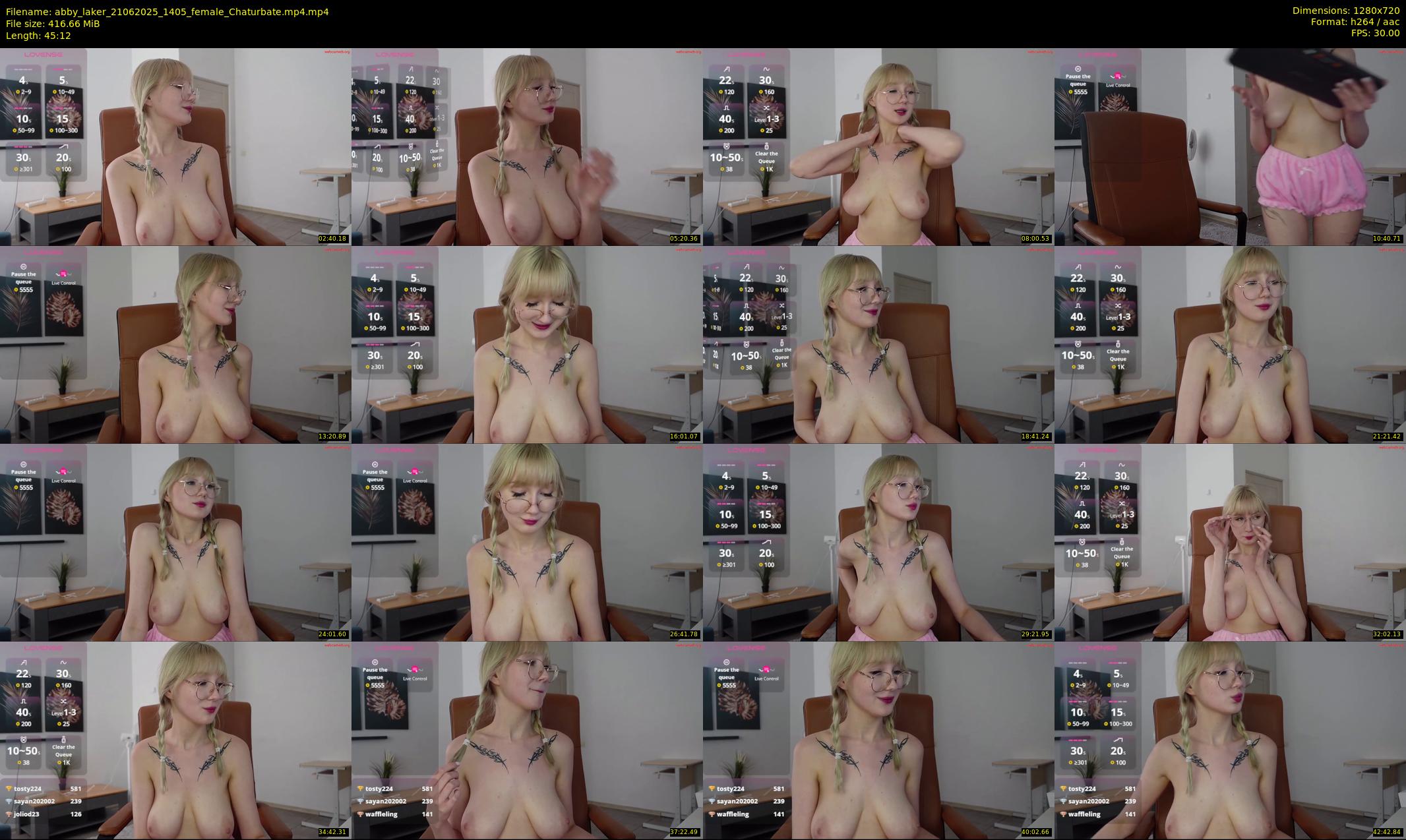 abby_laker — 46 minute Chaturbate female cam show recording, 720p, Jun 21, 2025