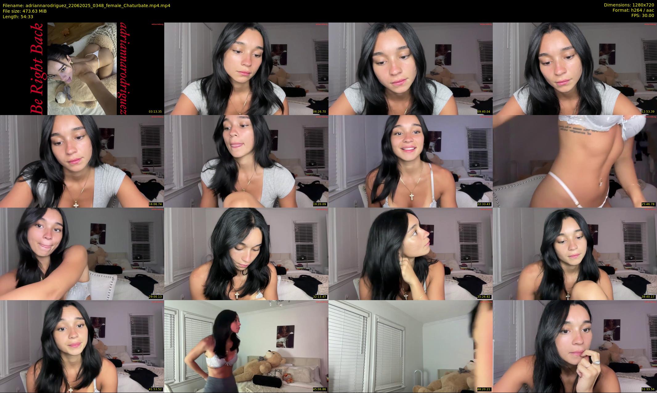 adriannarodriguez — 55 minute Chaturbate female cam show recording, 720p, Jun 22, 2025