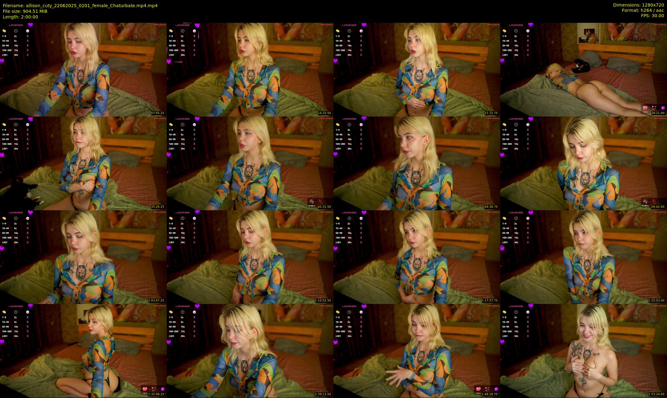 allison_cuty — 120 minute Chaturbate female cam show recording, 720p, Jun 22, 2025