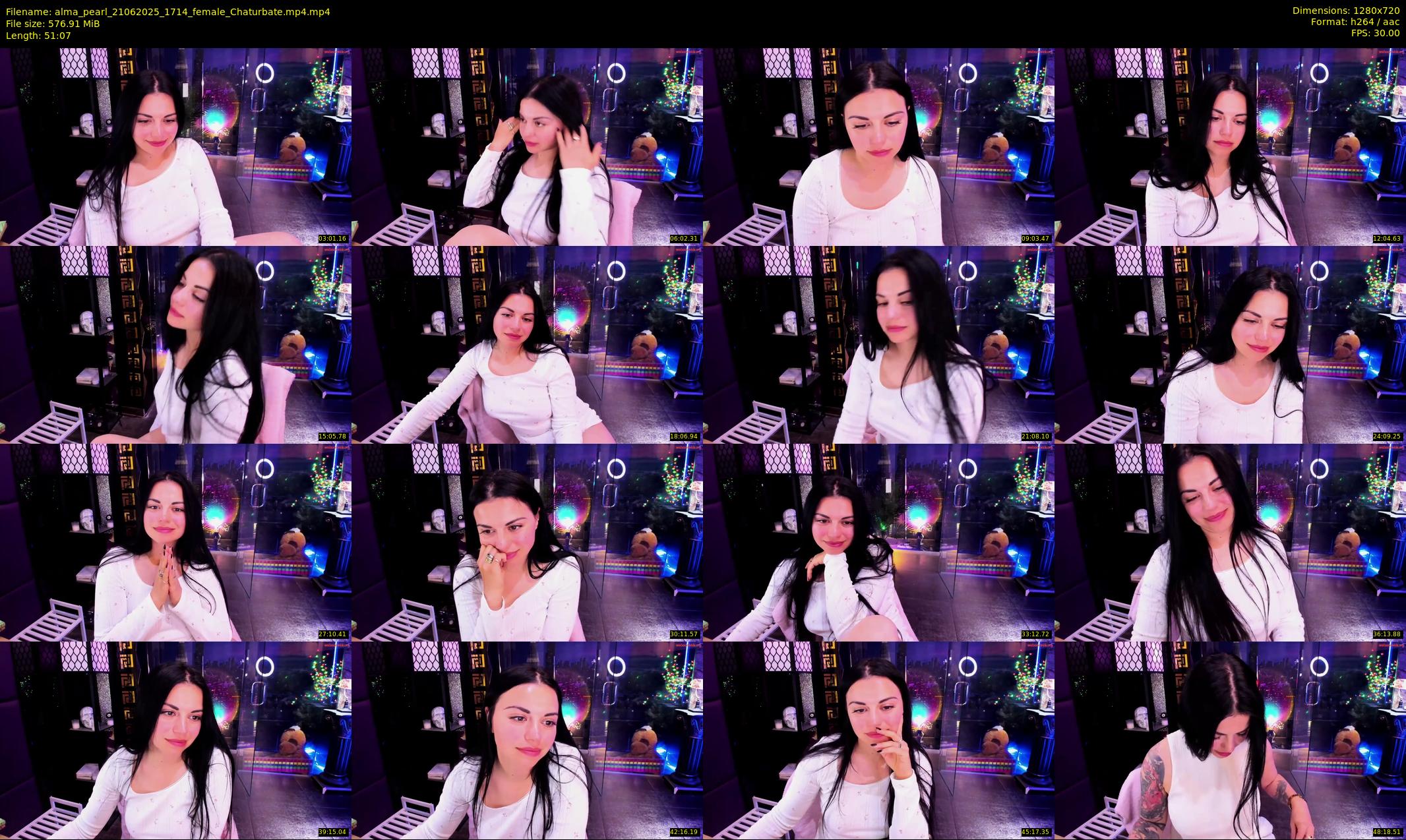 alma_pearl — 52 minute Chaturbate female cam show recording, 720p, Jun 21, 2025