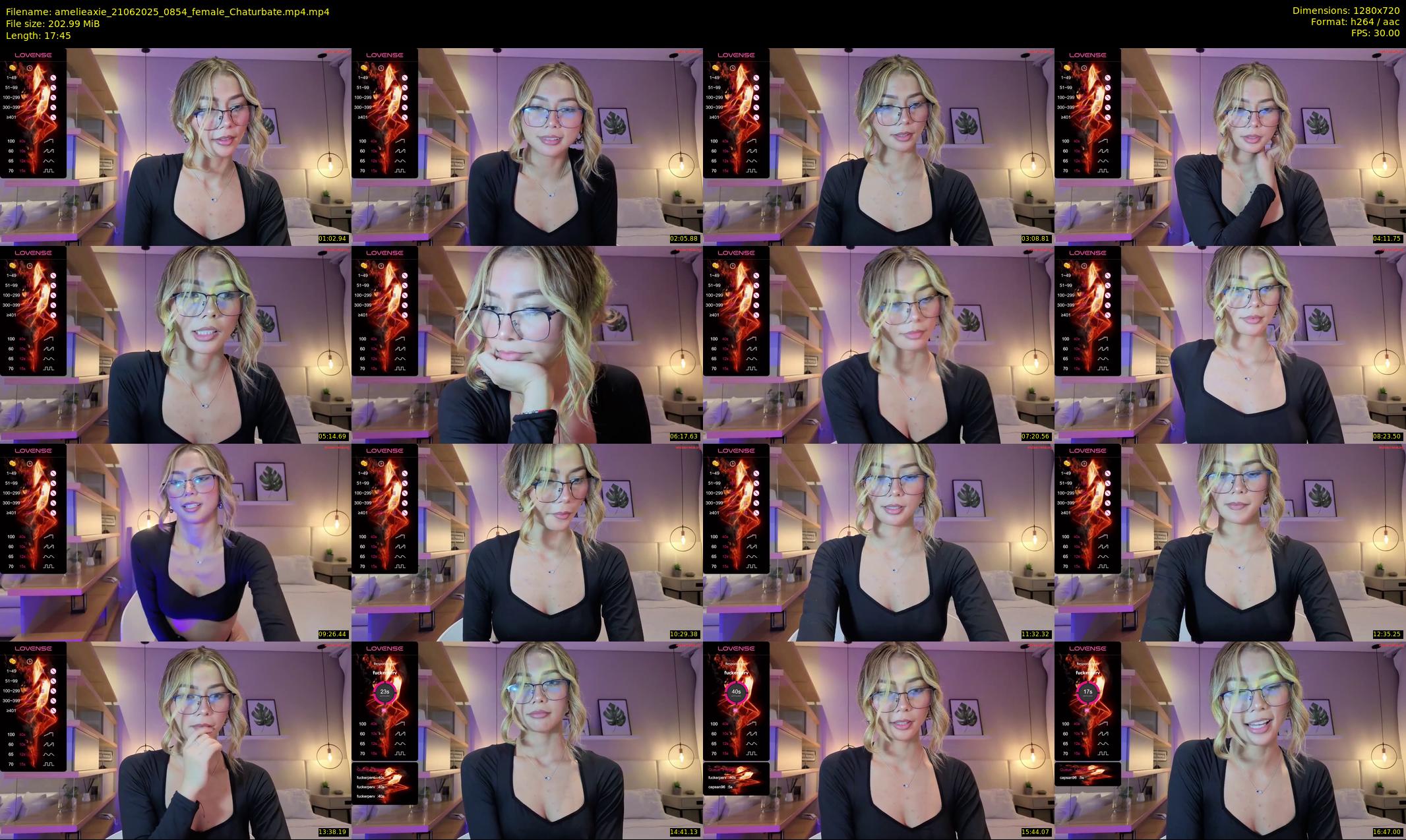 amelieaxie — 18 minute Chaturbate female cam show recording, 720p, Jun 21, 2025