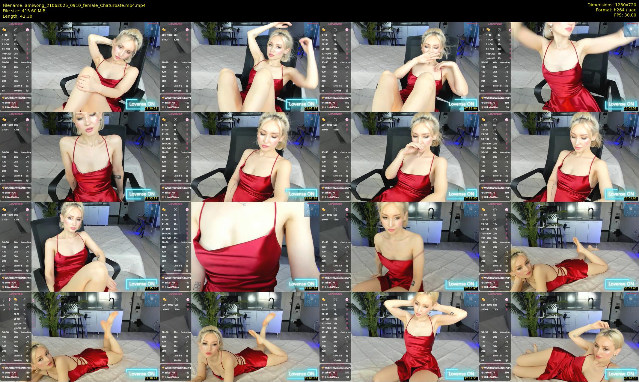 amiwong — 43 minute Chaturbate female cam show recording, 720p, Jun 21, 2025