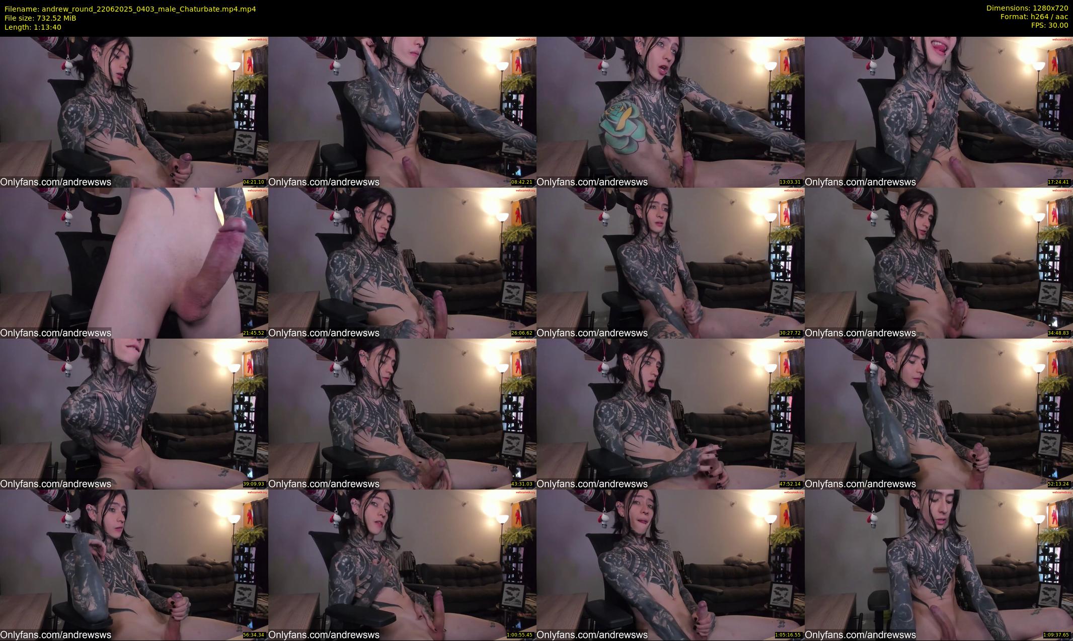 andrew_round — 74 minute Chaturbate male cam show recording, 720p, Jun 22, 2025